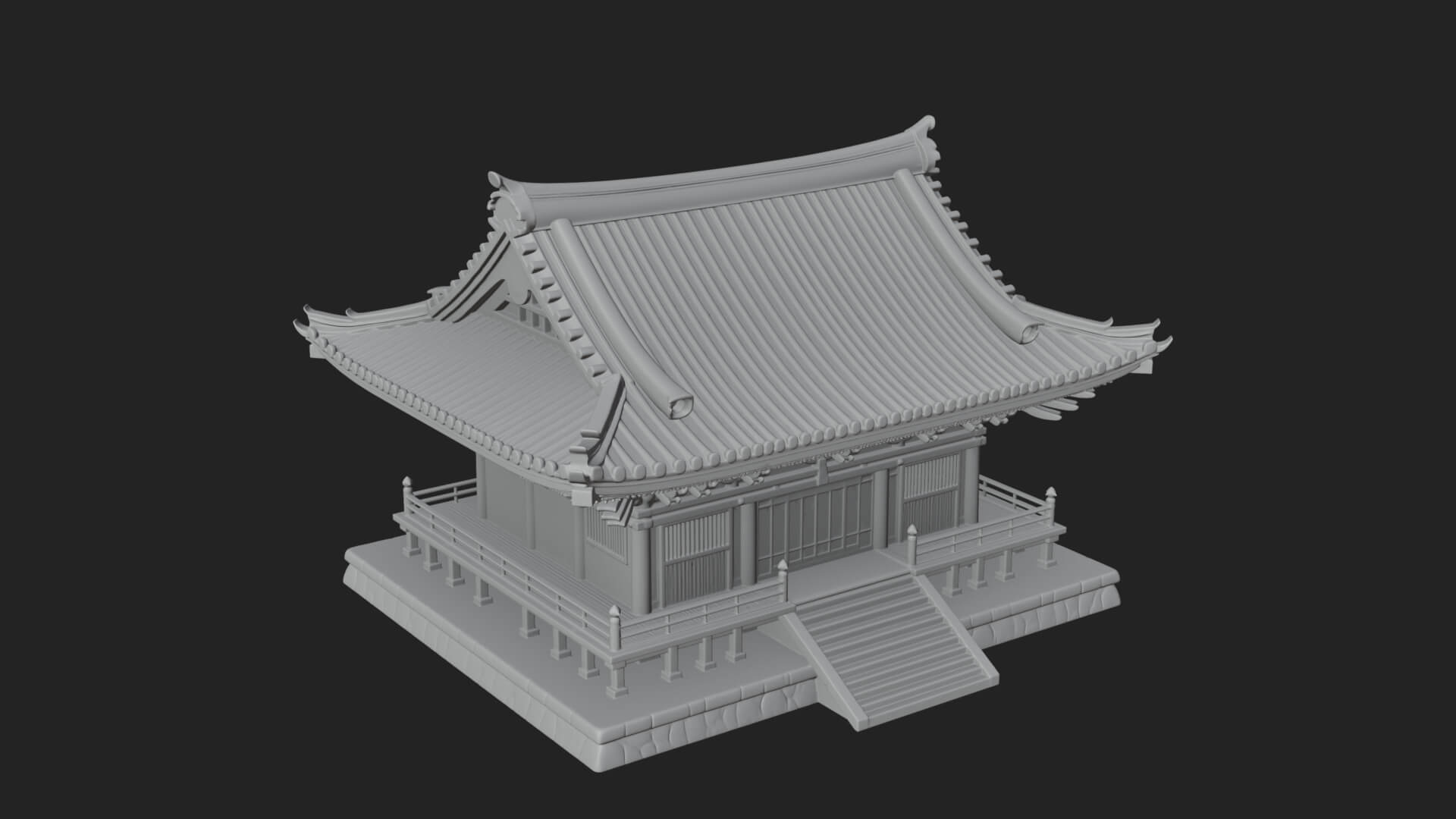 Shinto Shrine Temple Design 5 3D Print Model 3D Model