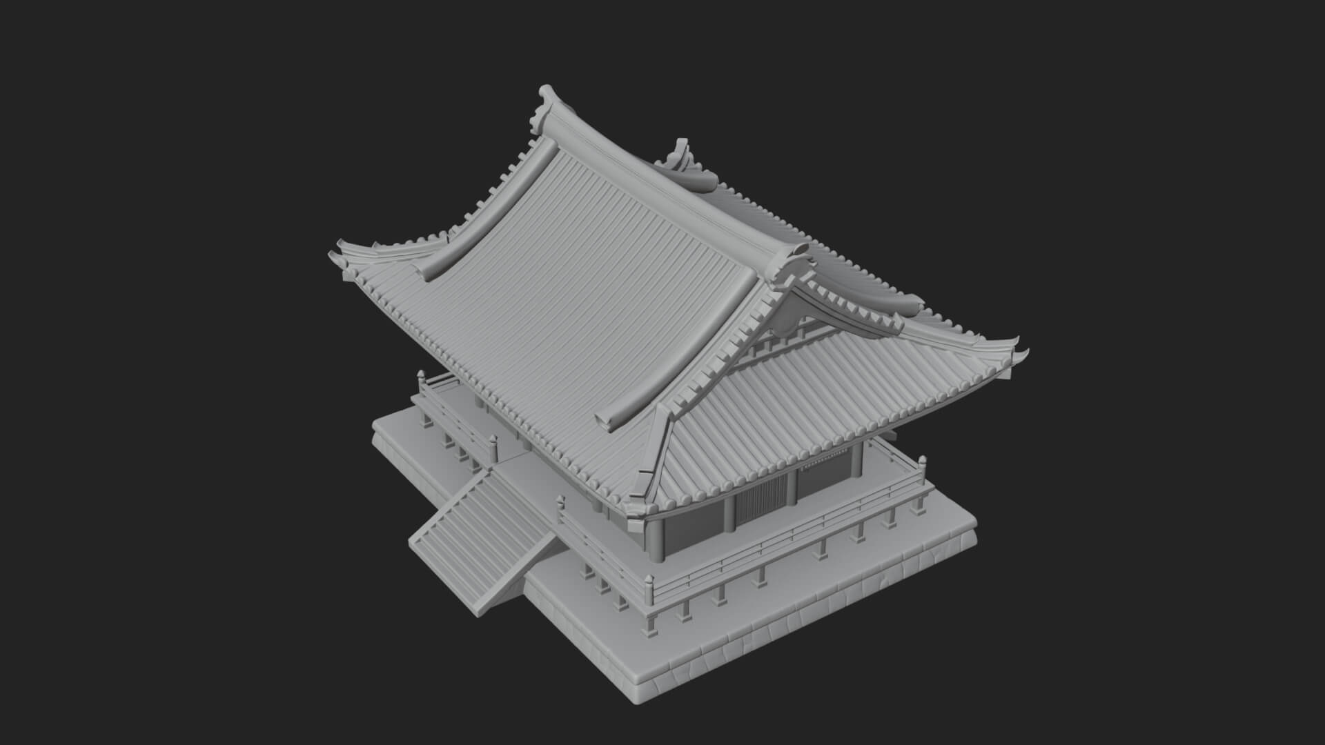 Shinto Shrine Temple Design 5 3D Print Model 3D Model