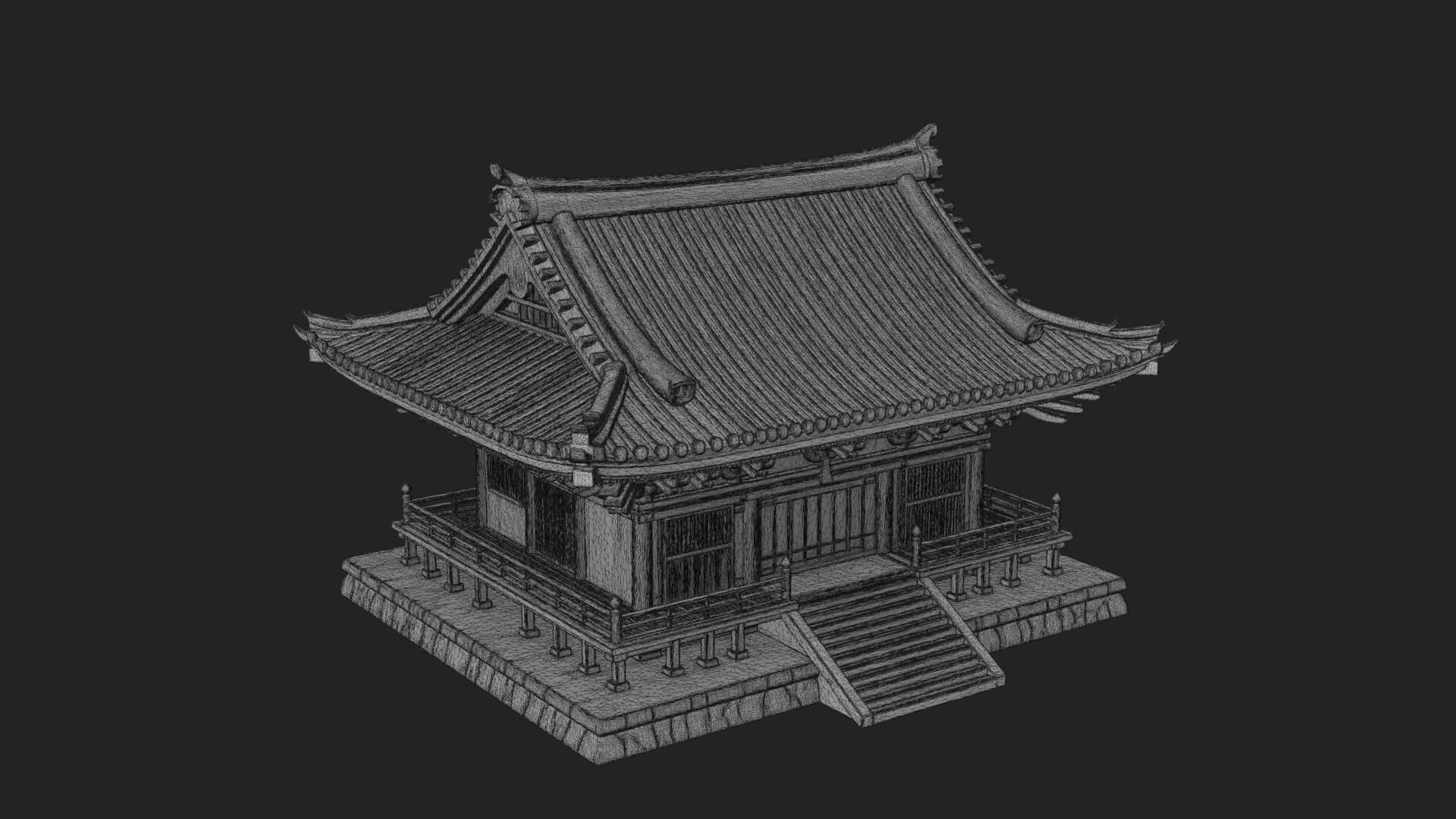 Shinto Shrine Temple Design 5 3D Print Model 3D Model