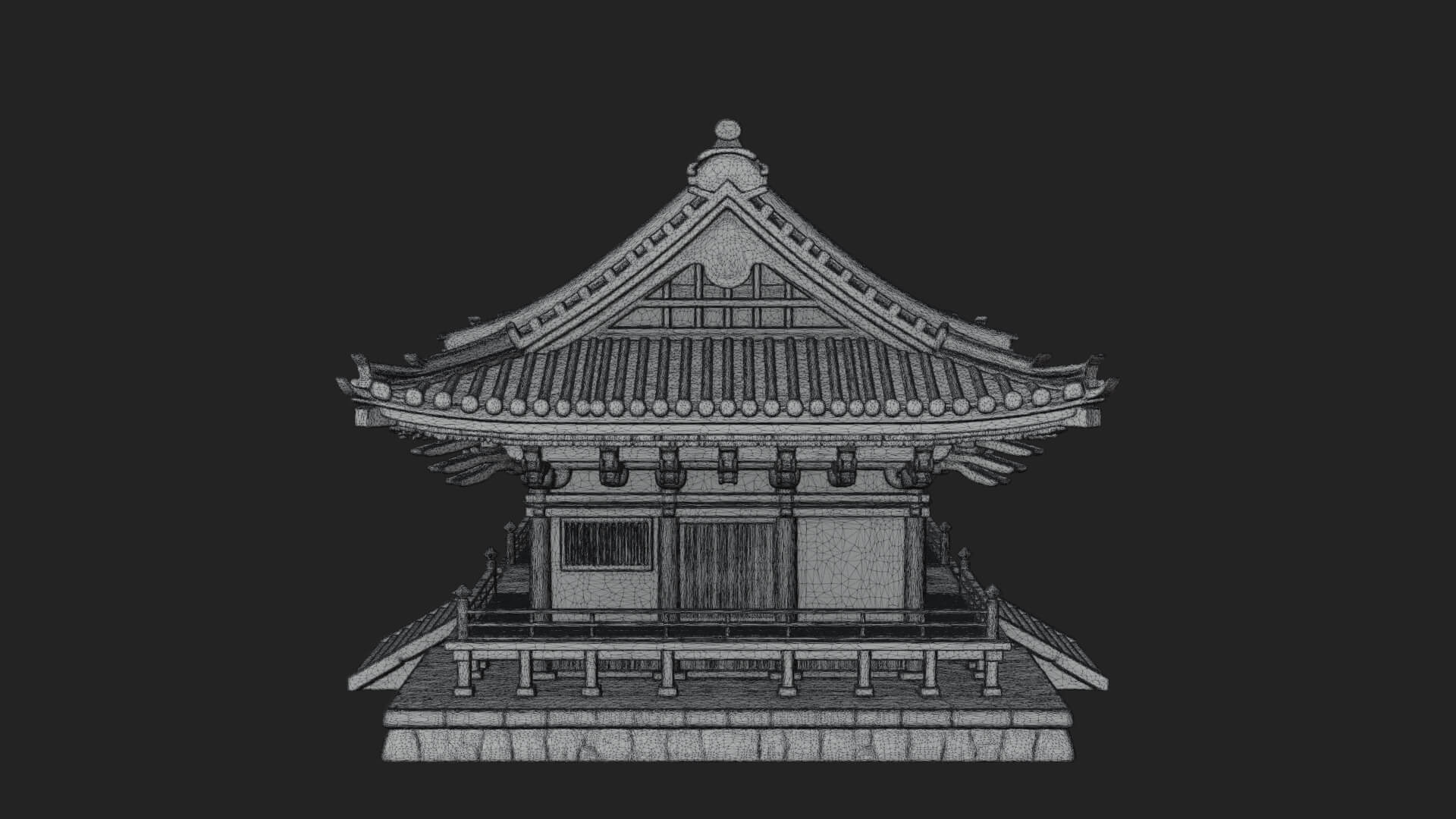 Shinto Shrine Temple Design 5 3D Print Model 3D Model