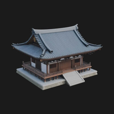 Shinto Shrine Temple Design 5 3D Print Model