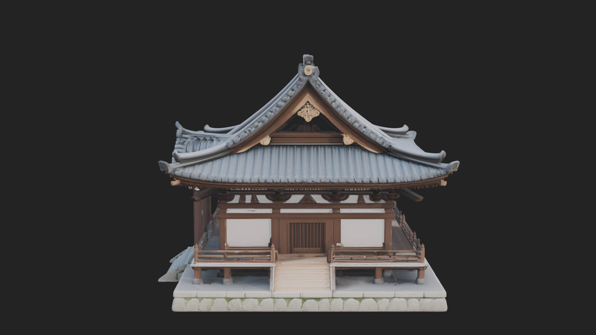 Shinto Shrine Temple Design 6 3D Print Model 3D Model