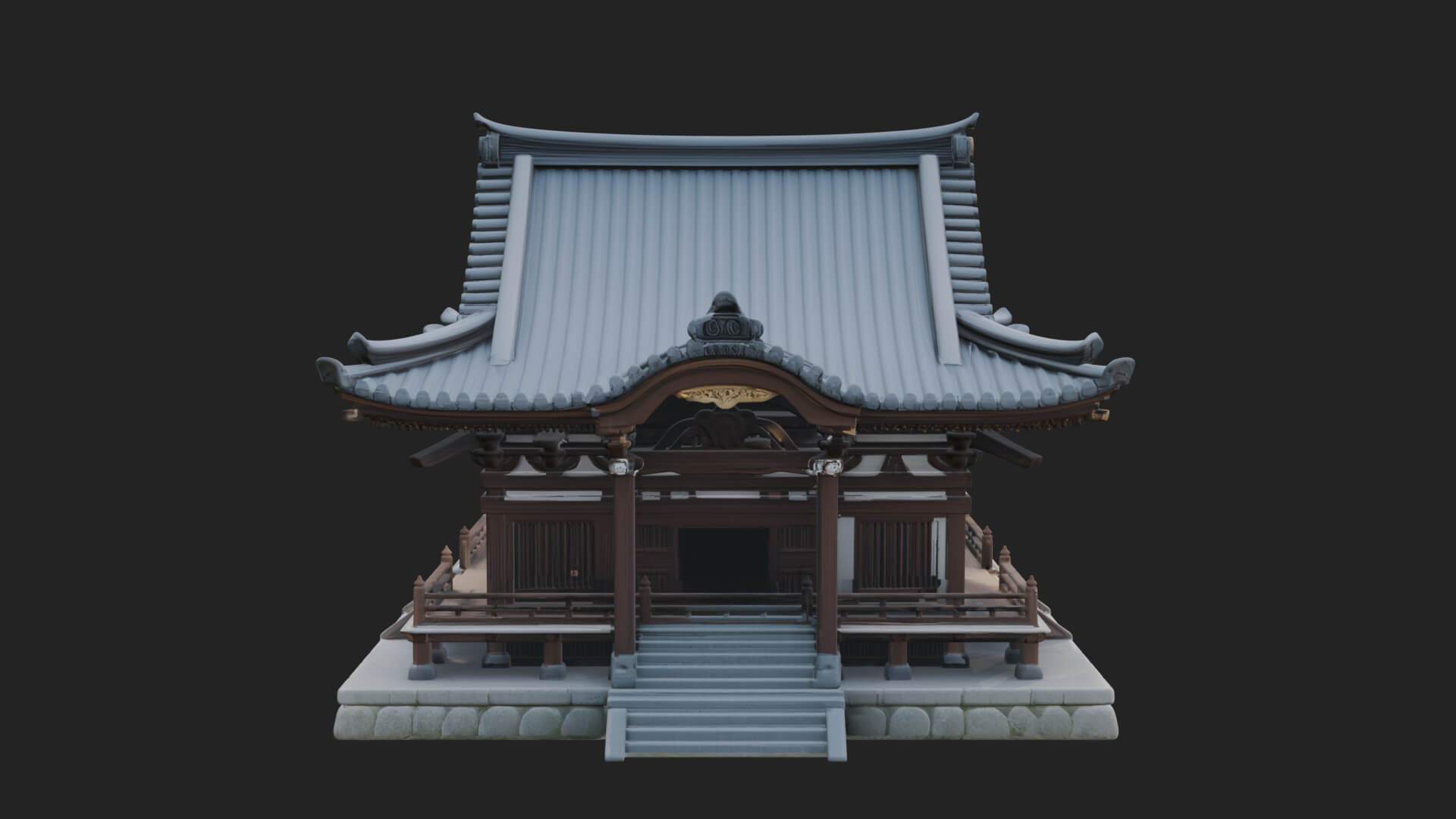 Shinto Shrine Temple Design 6 3D Print Model 3D Model