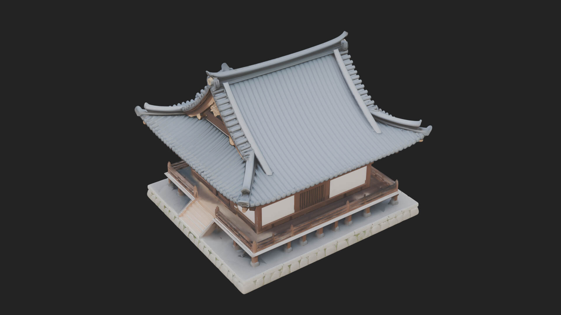 Shinto Shrine Temple Design 6 3D Print Model 3D Model
