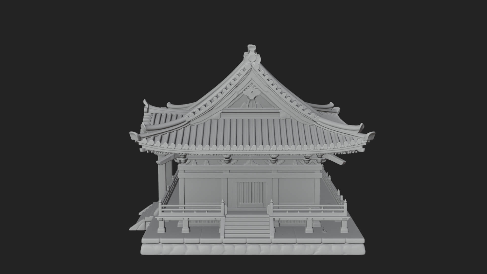 Shinto Shrine Temple Design 6 3D Print Model 3D Model