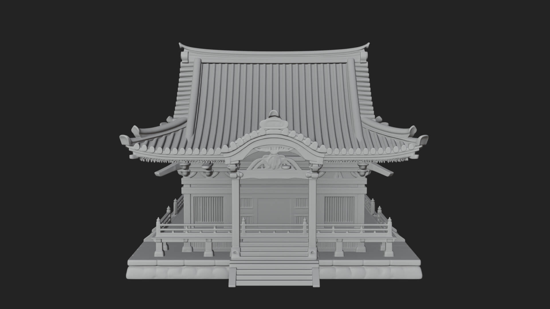 Shinto Shrine Temple Design 6 3D Print Model 3D Model