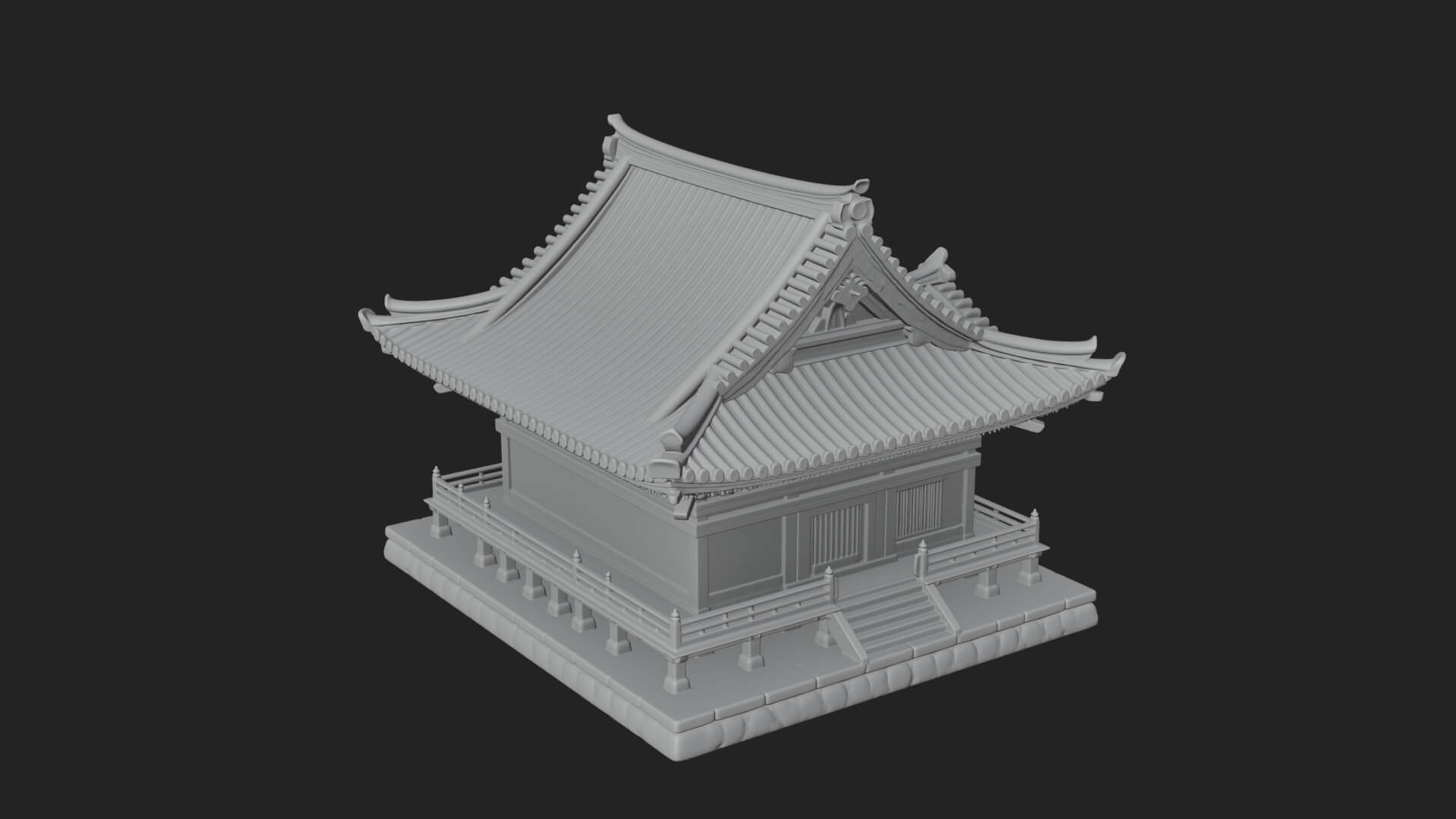 Shinto Shrine Temple Design 6 3D Print Model 3D Model