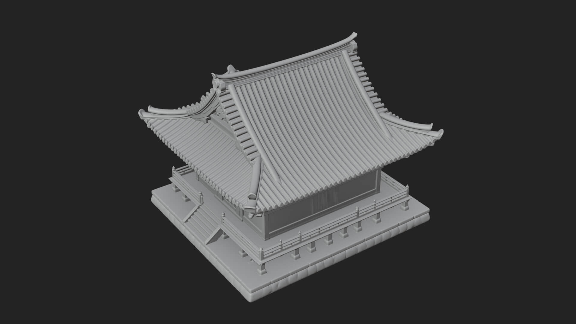 Shinto Shrine Temple Design 6 3D Print Model 3D Model