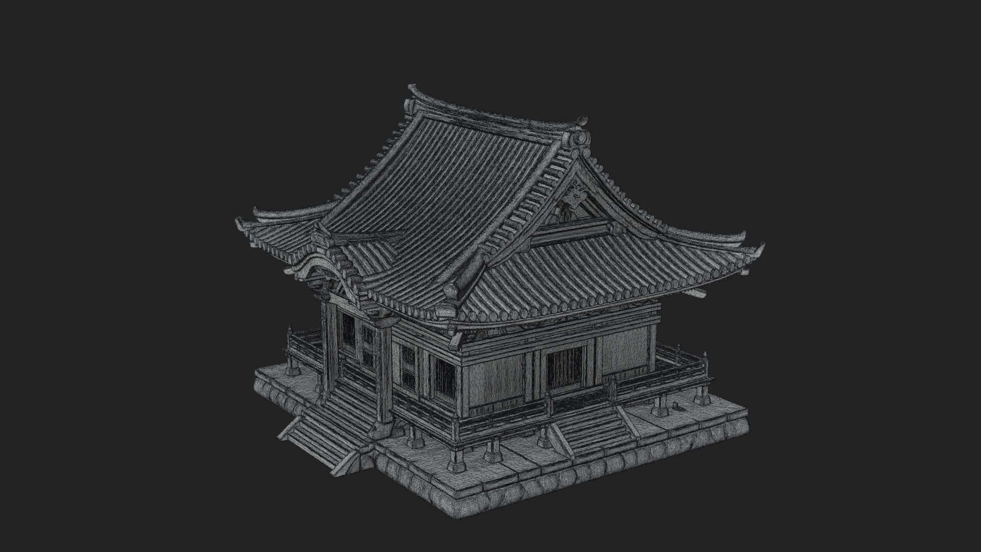 Shinto Shrine Temple Design 6 3D Print Model 3D Model