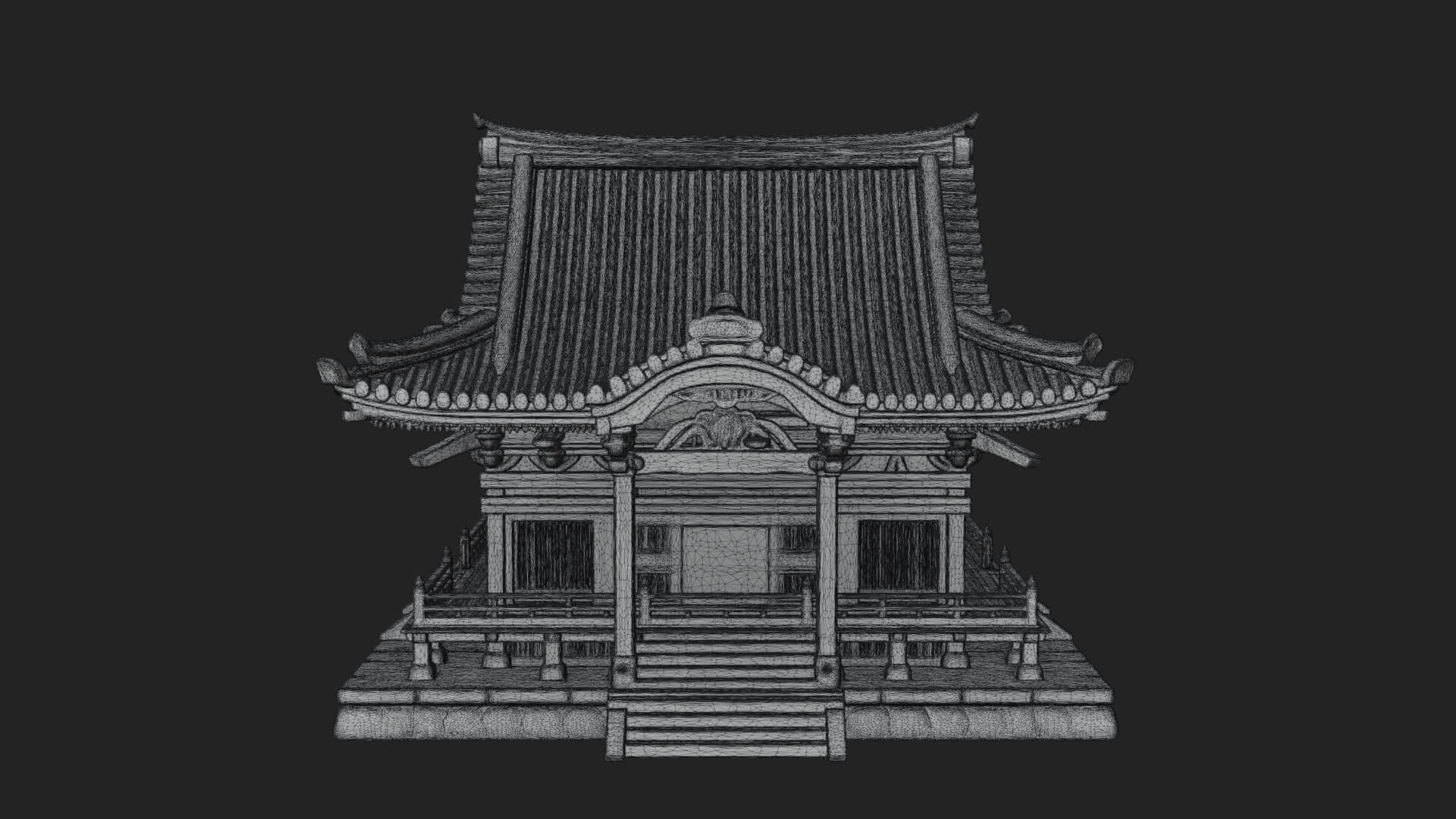Shinto Shrine Temple Design 6 3D Print Model 3D Model