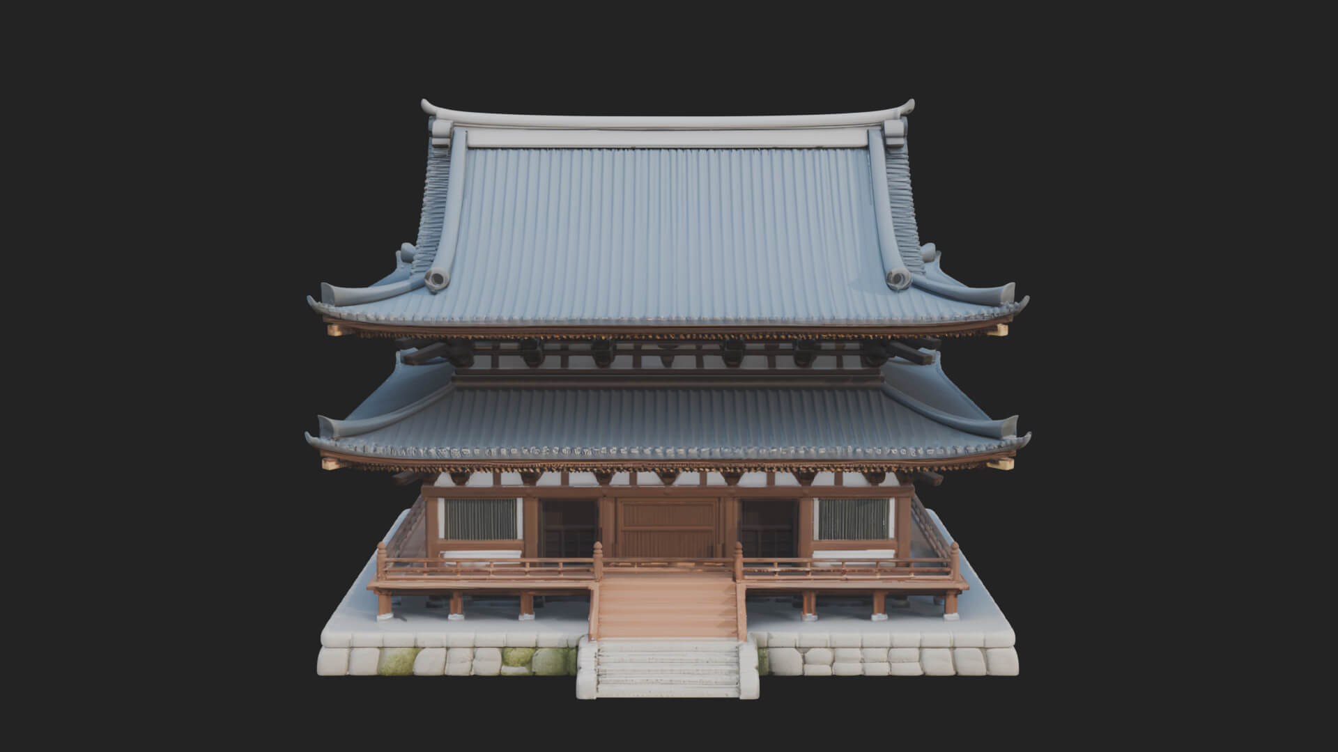 Shinto Shrine Temple Design 7 3d Print Model 3D Model