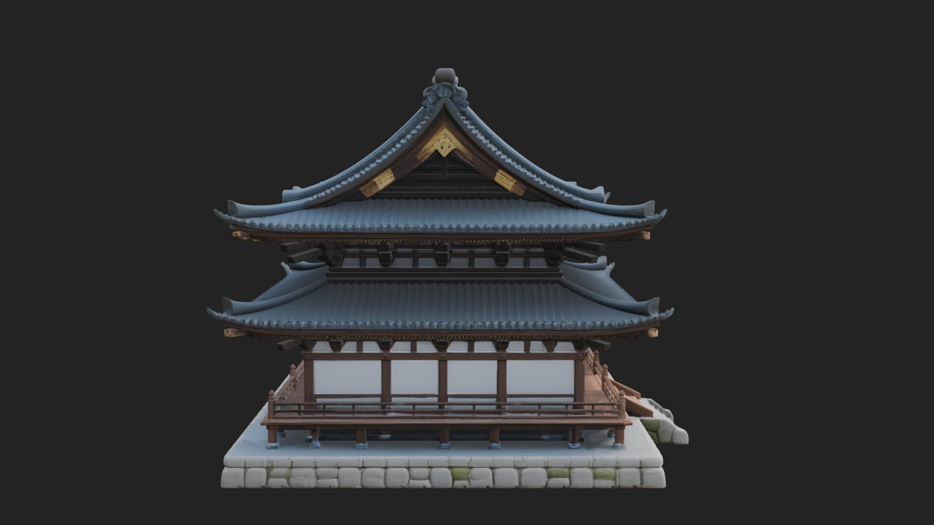 Shinto Shrine Temple Design 7 3d Print Model 3D Model