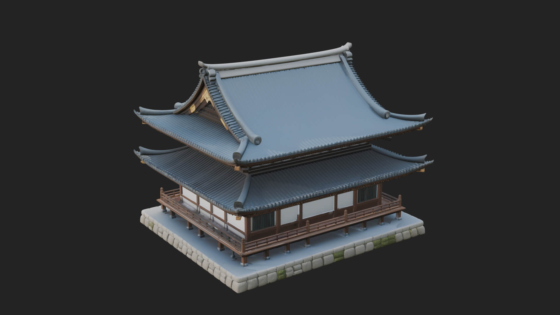 Shinto Shrine Temple Design 7 3d Print Model 3D Model