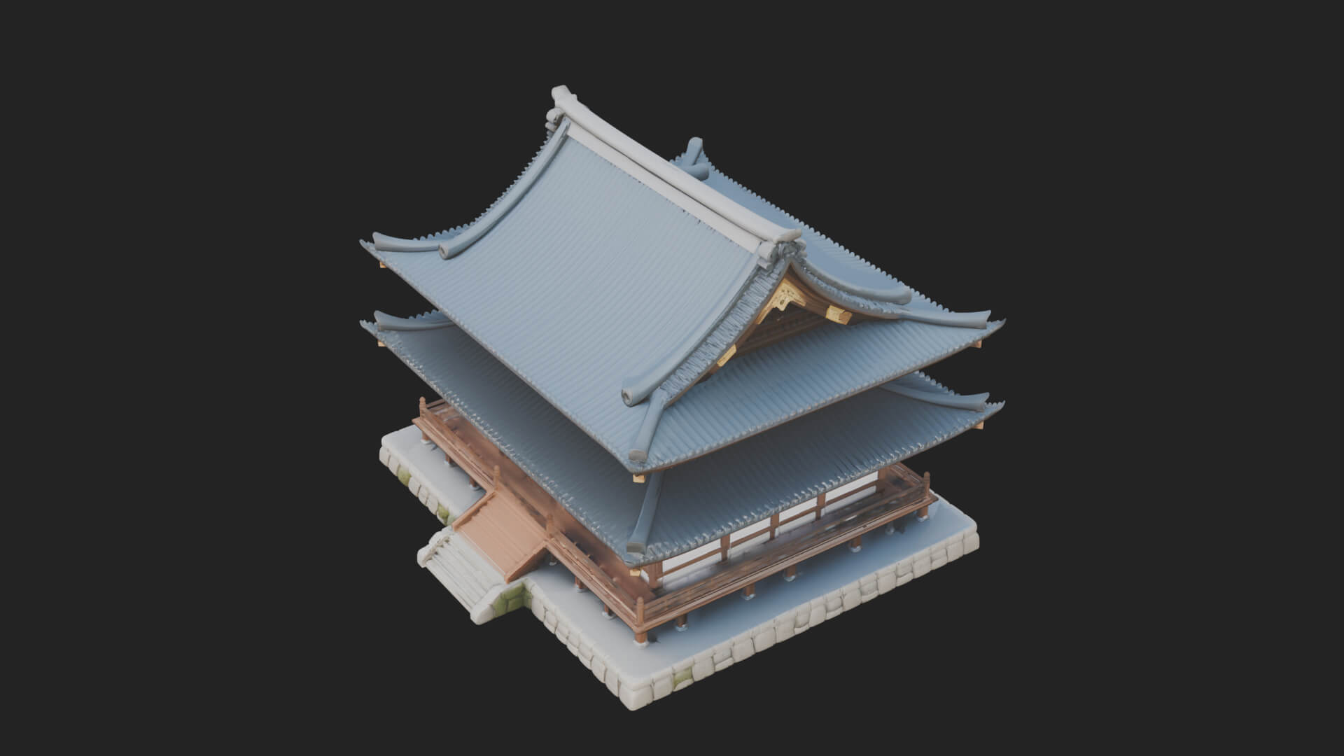 Shinto Shrine Temple Design 7 3d Print Model 3D Model