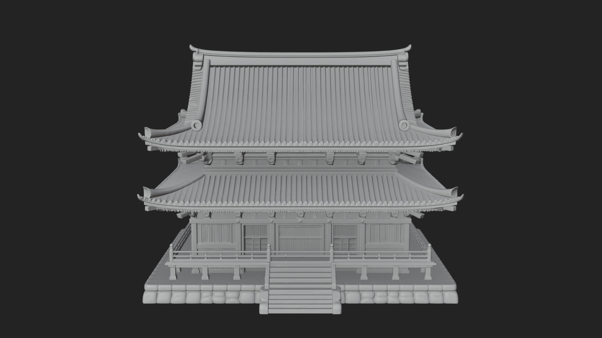 Shinto Shrine Temple Design 7 3d Print Model 3D Model