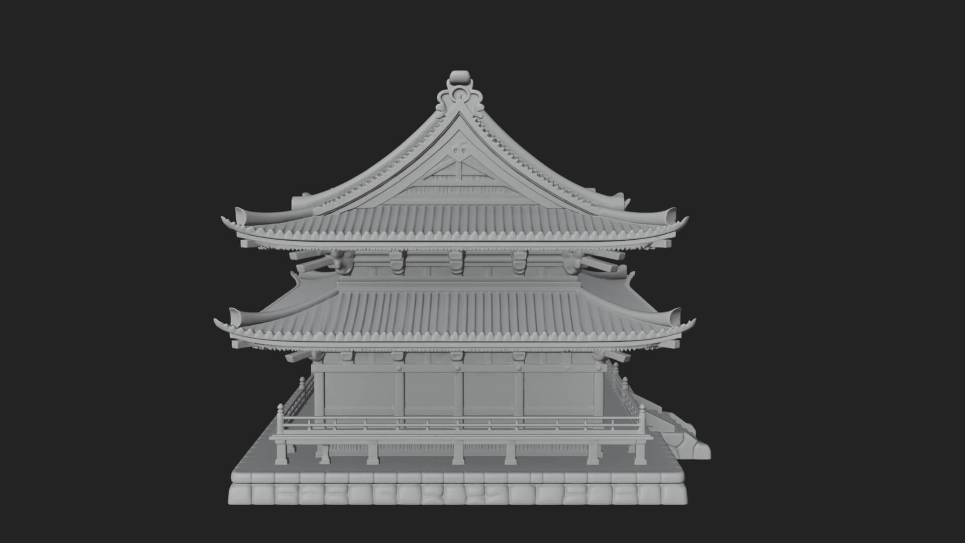 Shinto Shrine Temple Design 7 3d Print Model 3D Model