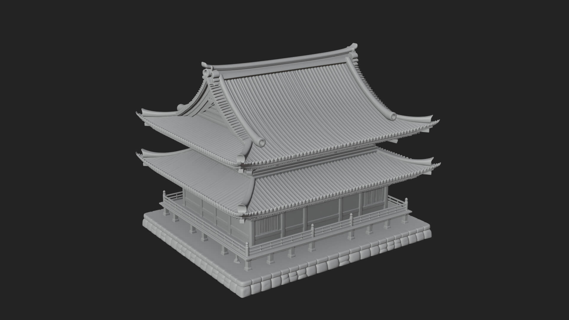 Shinto Shrine Temple Design 7 3d Print Model 3D Model