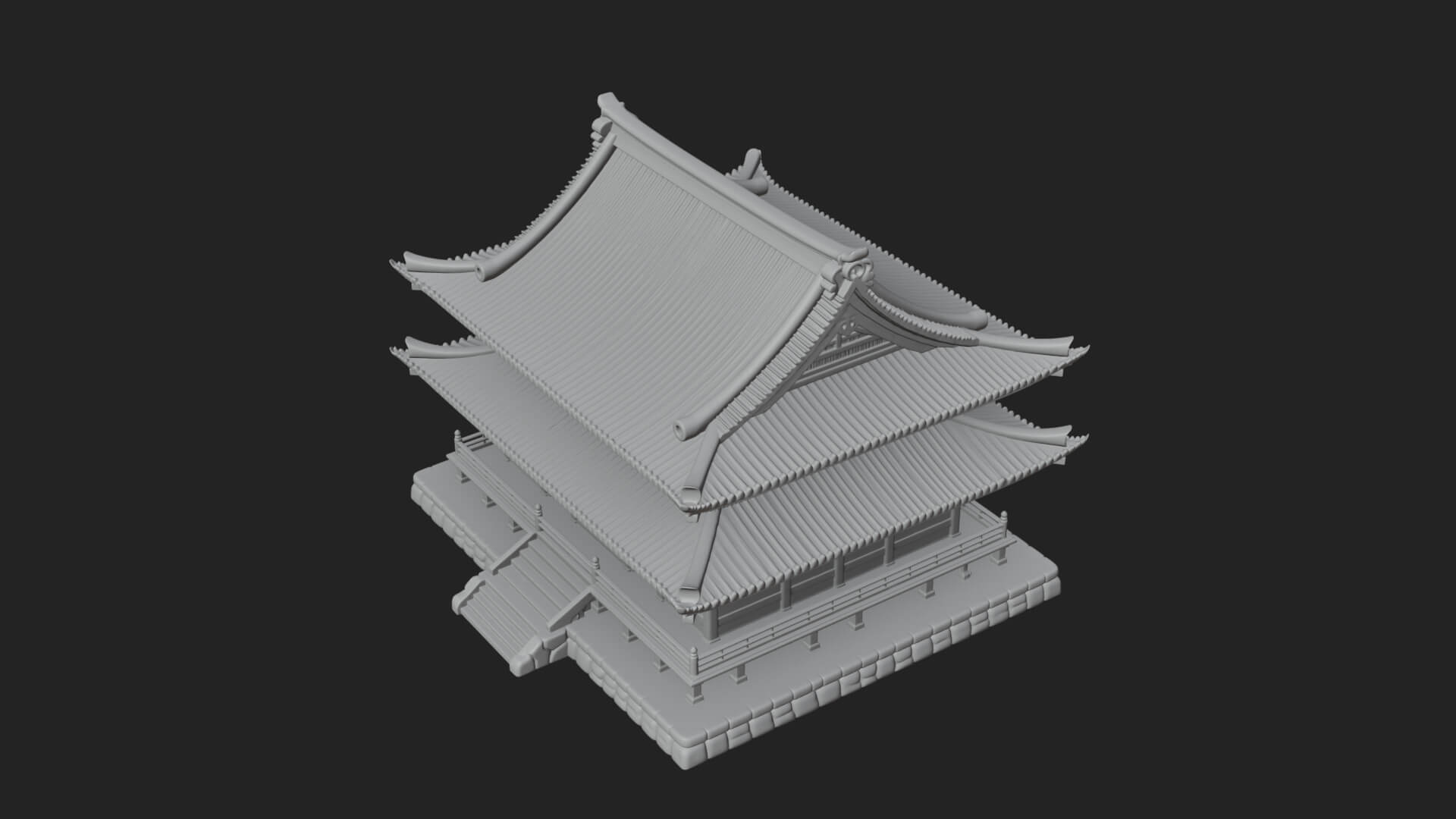 Shinto Shrine Temple Design 7 3d Print Model 3D Model