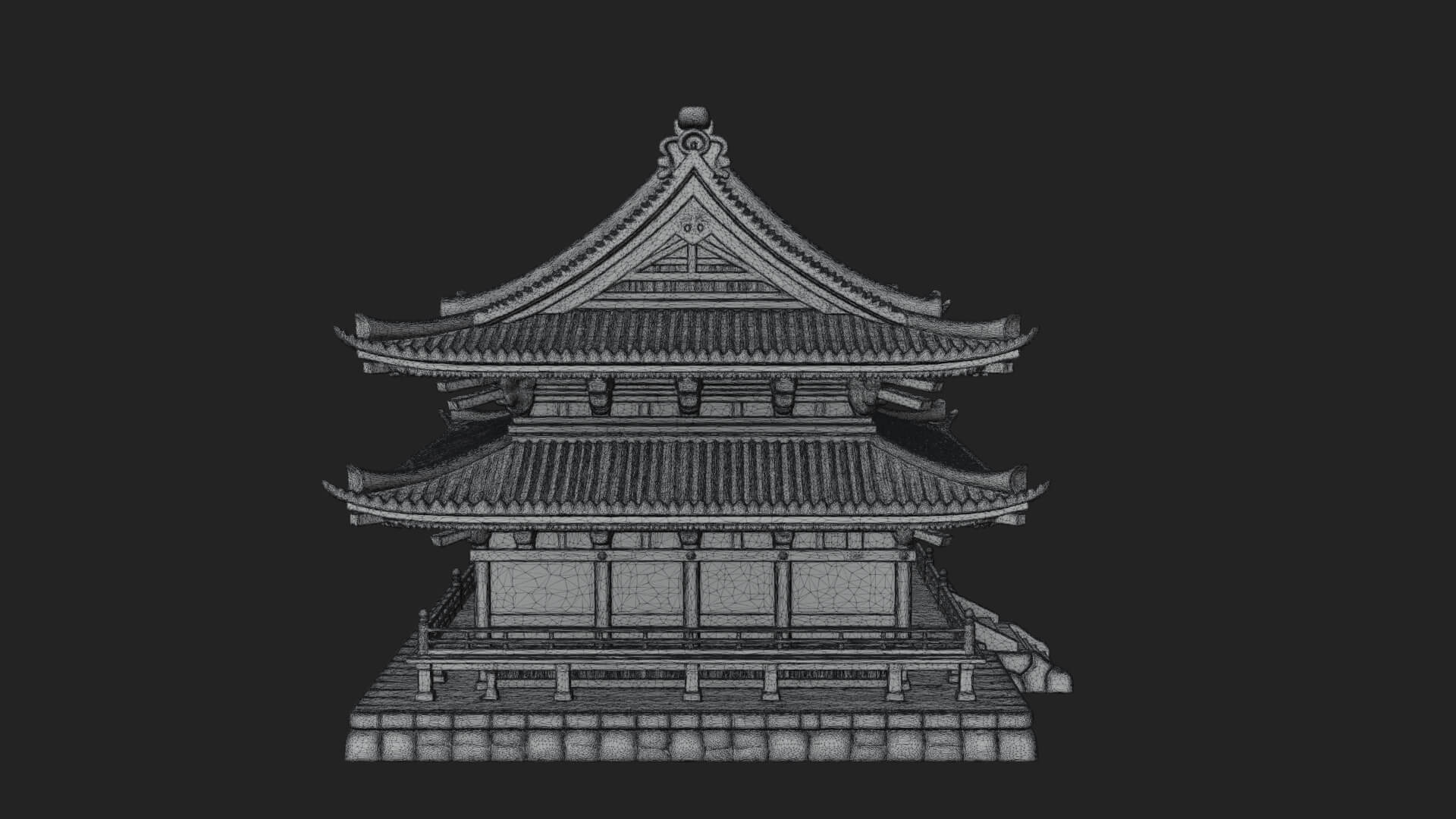 Shinto Shrine Temple Design 7 3d Print Model 3D Model
