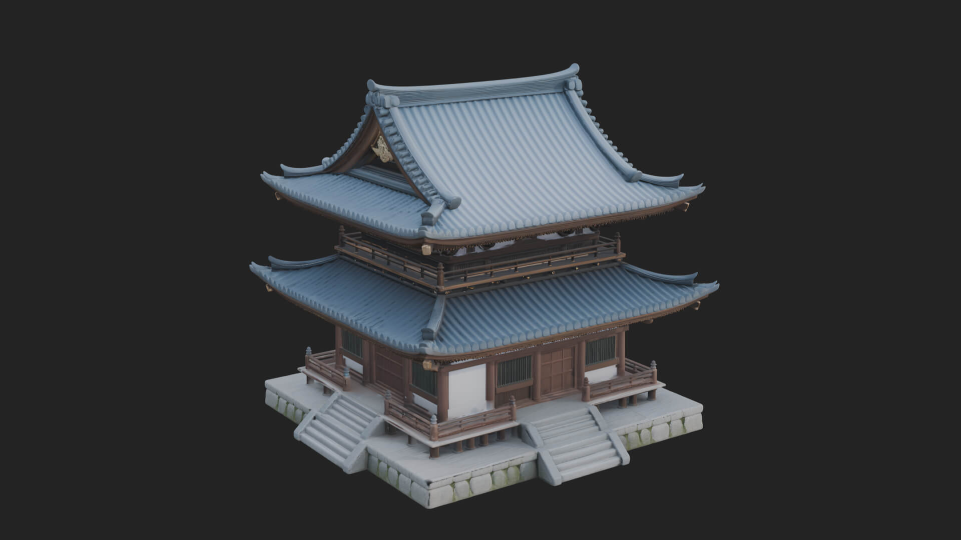 Shinto Shrine Temple Design 8 3D Print Model 3D Model
