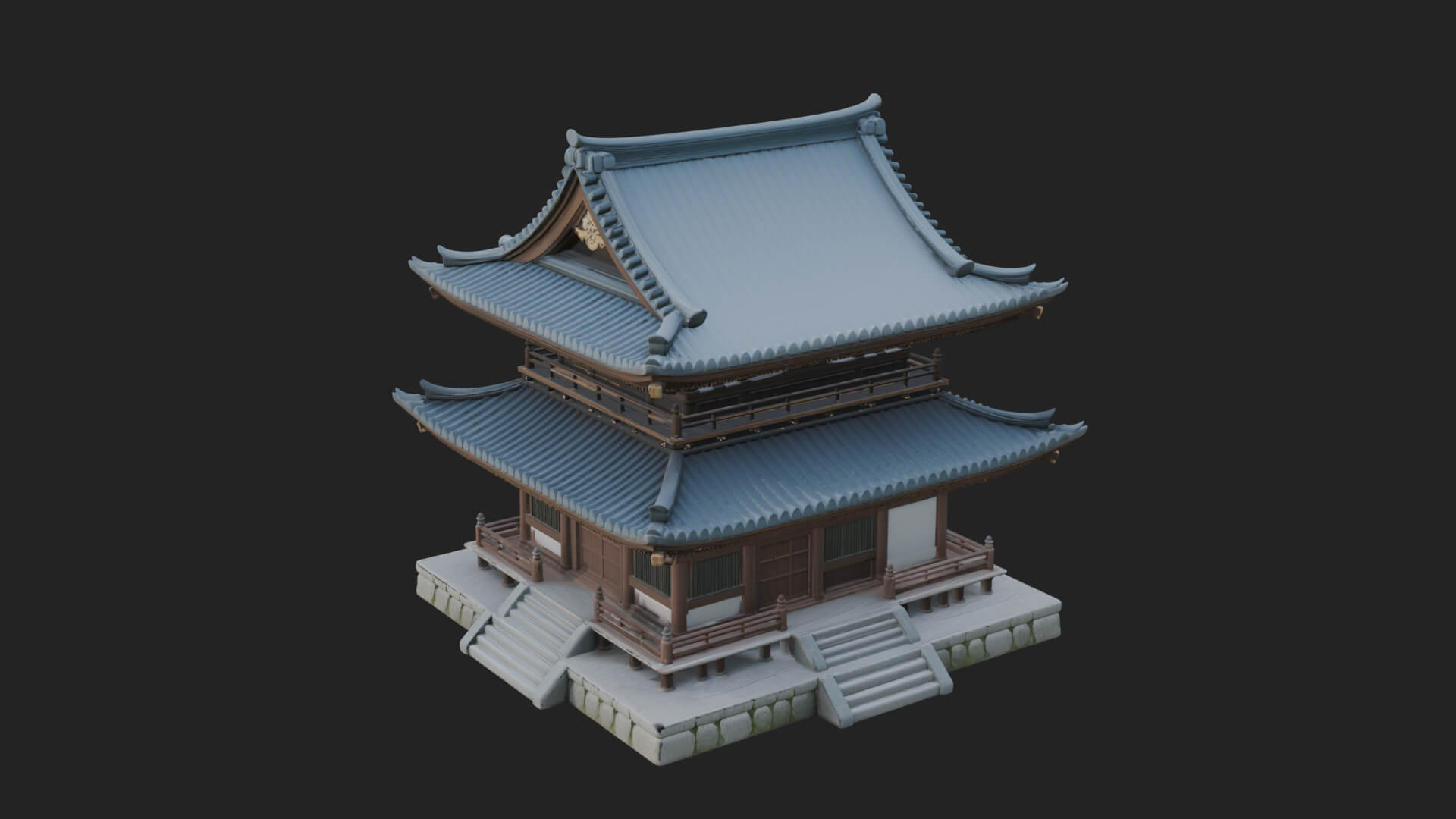 Shinto Shrine Temple Design 8 3D Print Model 3D Model