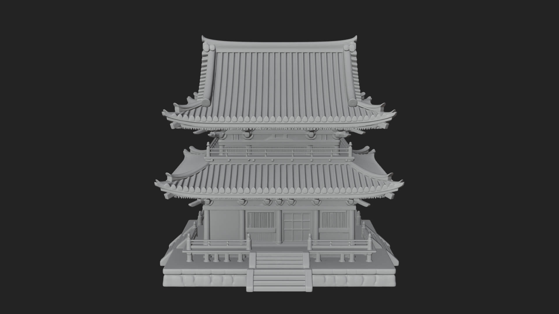 Shinto Shrine Temple Design 8 3D Print Model 3D Model