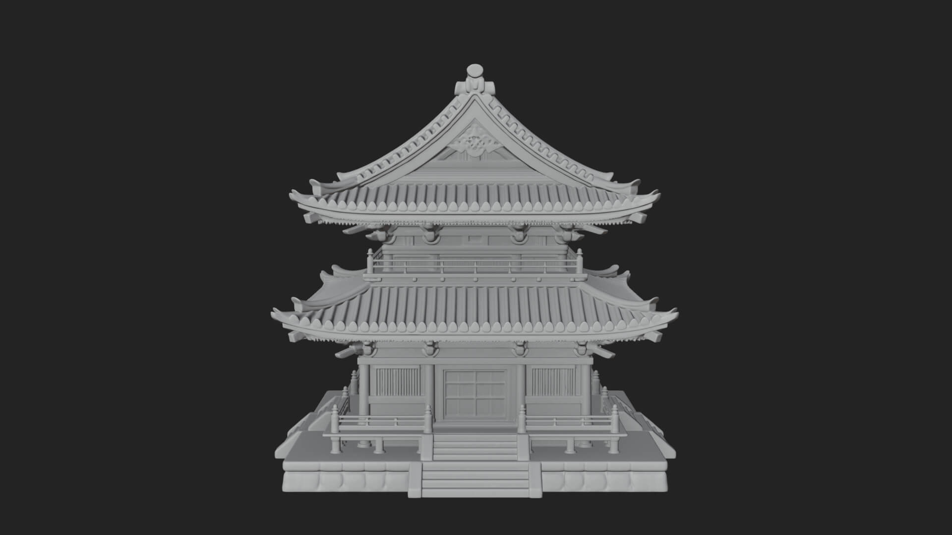 Shinto Shrine Temple Design 8 3D Print Model 3D Model