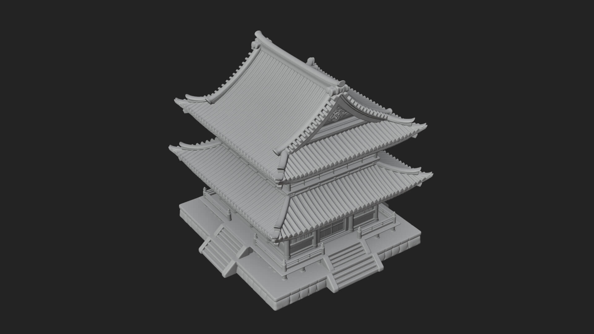 Shinto Shrine Temple Design 8 3D Print Model 3D Model
