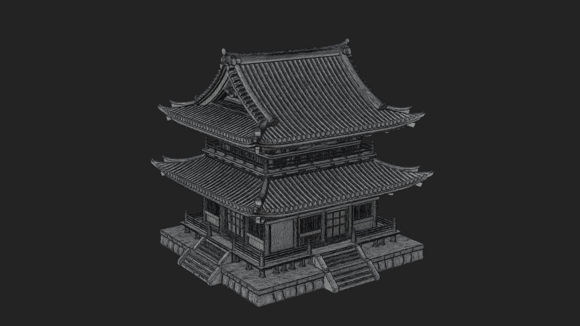 Shinto Shrine Temple Design 8 3D Print Model 3D Model