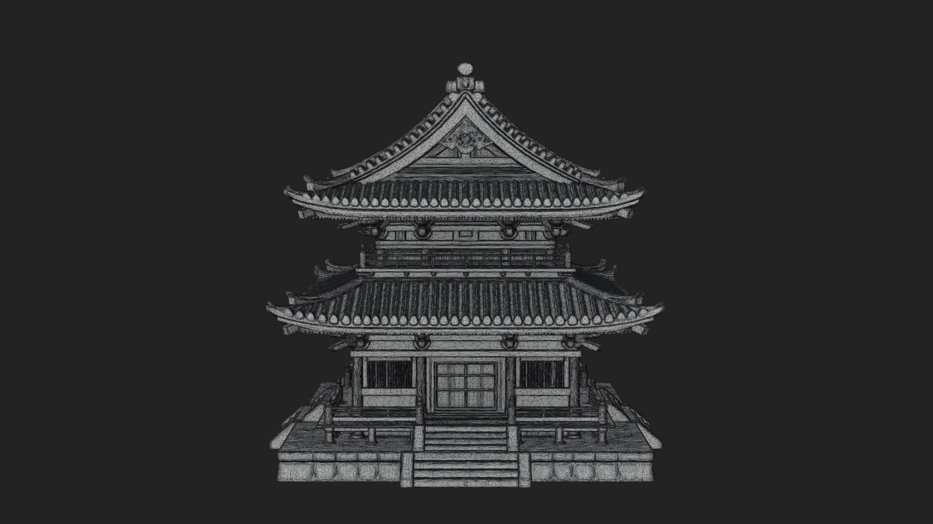 Shinto Shrine Temple Design 8 3D Print Model 3D Model