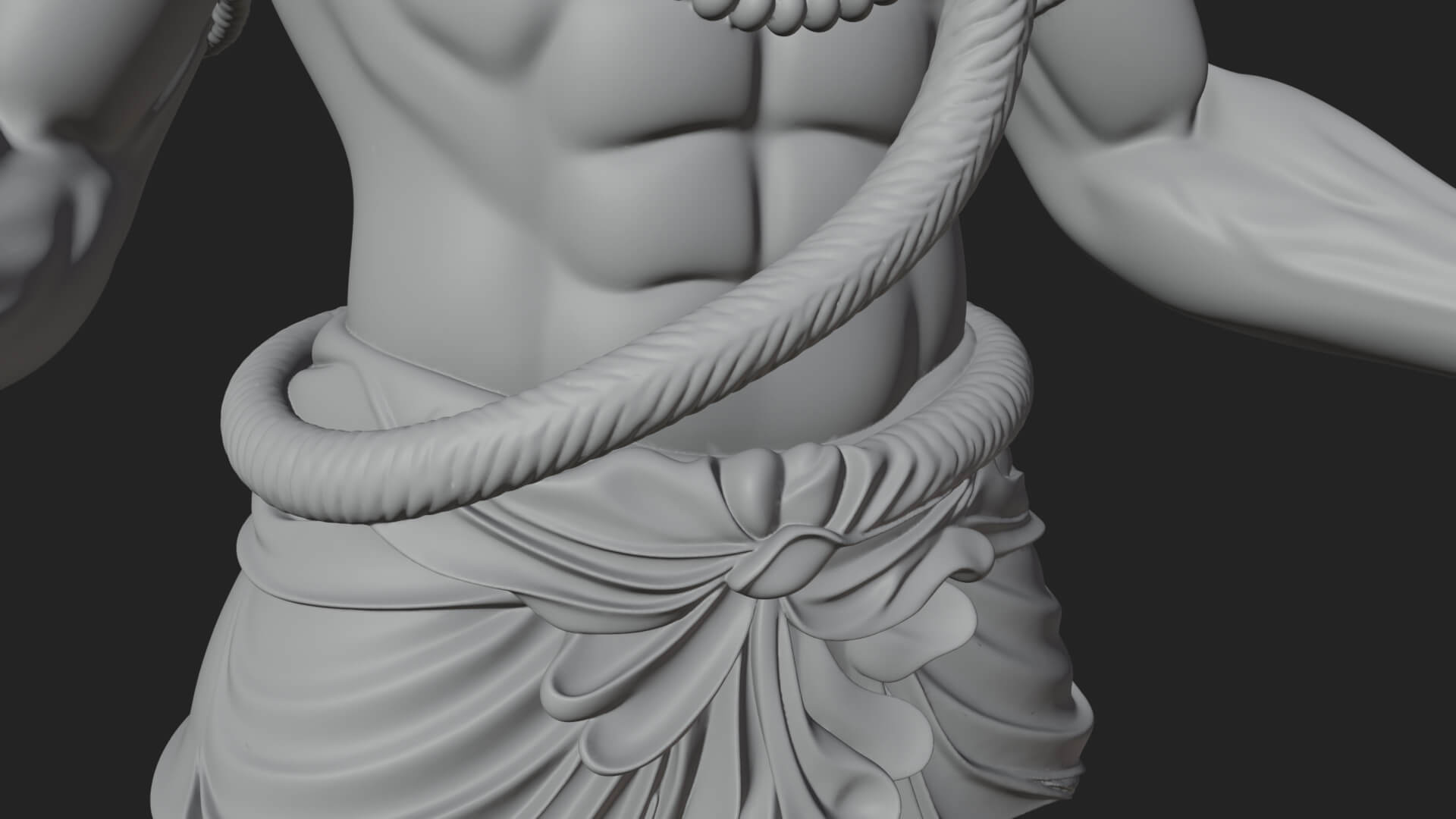 Shiva with Trident Statue Design 10 3D Print Model 3D Model
