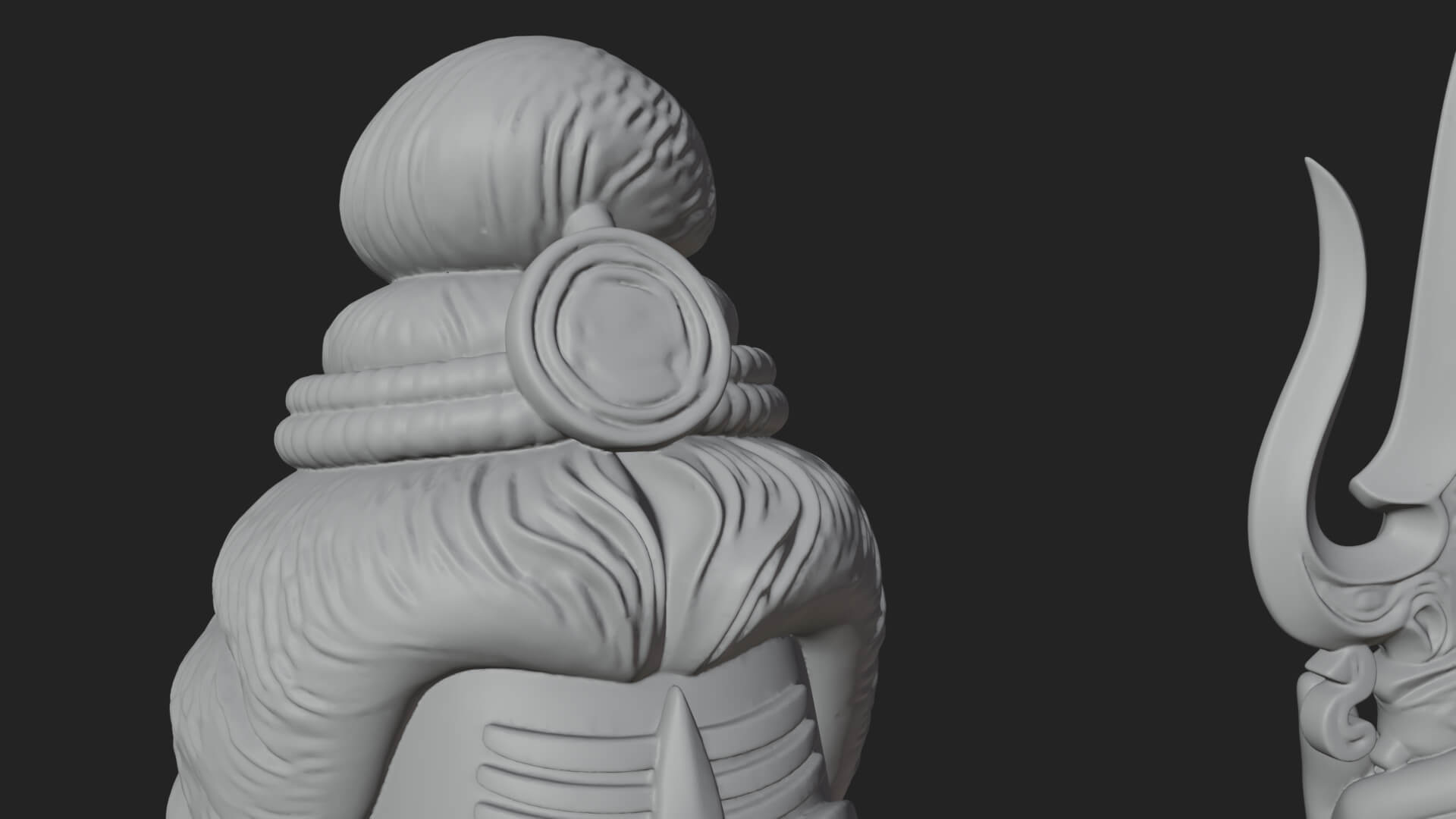 Shiva with Trident Statue Design 11 3D Print Model 3D Model