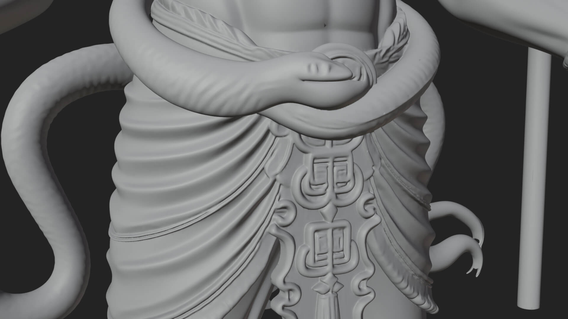 Shiva with Trident Statue Design 13 3D Print Model 3D Model