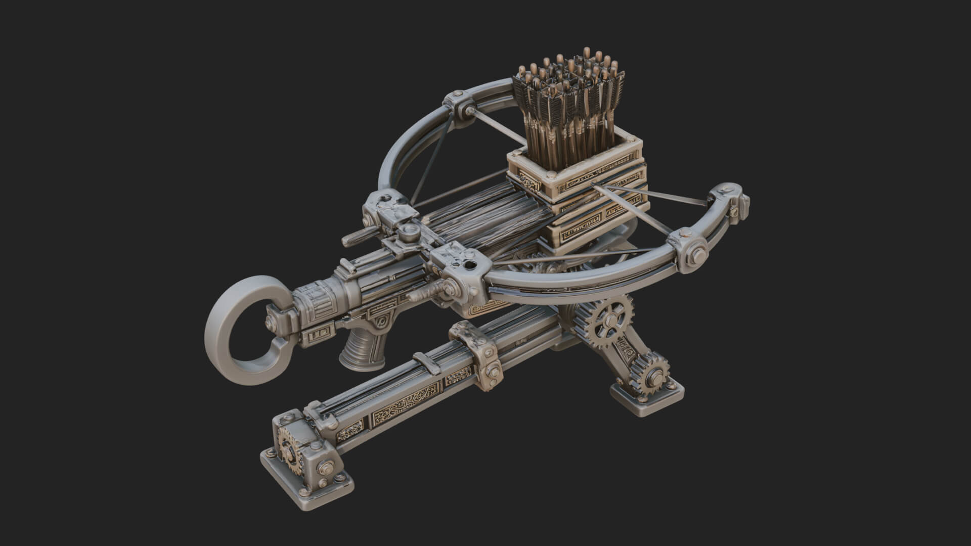 Siege Ballista Model Design 12 3D Print Model 3D Model