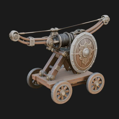 Siege Ballista Model Design 14 3D Print Model