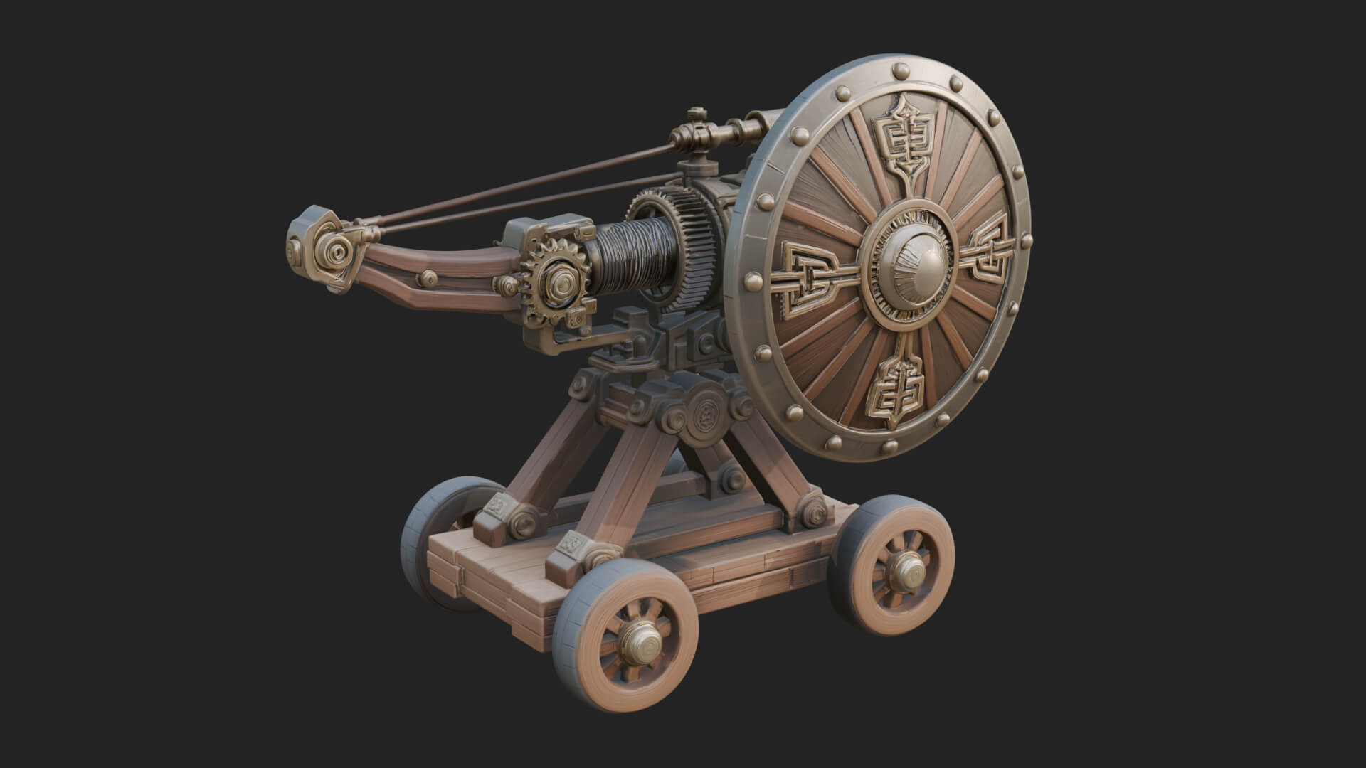Siege Ballista Model Design 16 3D Print Model 3D Model