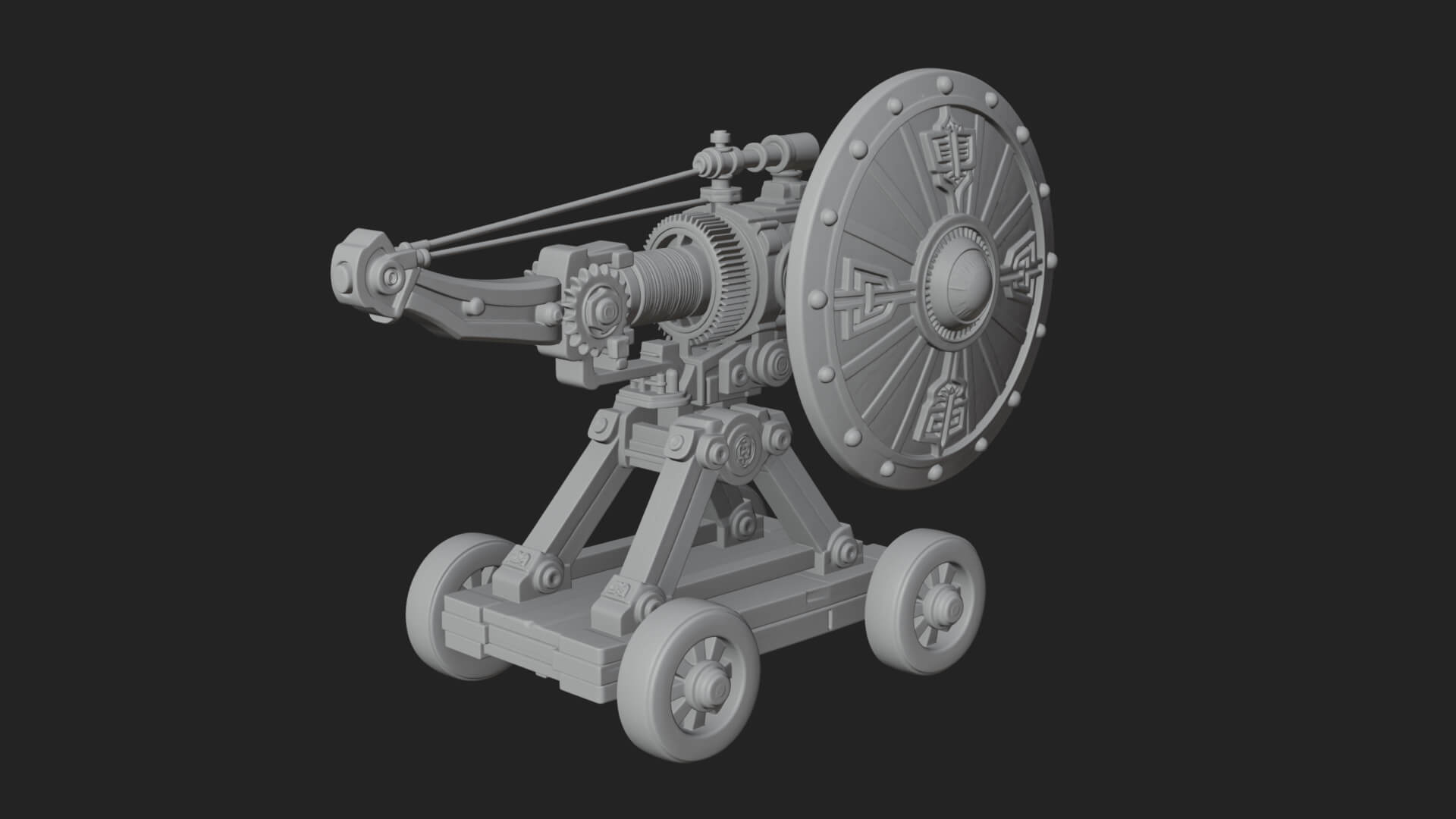 Siege Ballista Model Design 16 3D Print Model 3D Model