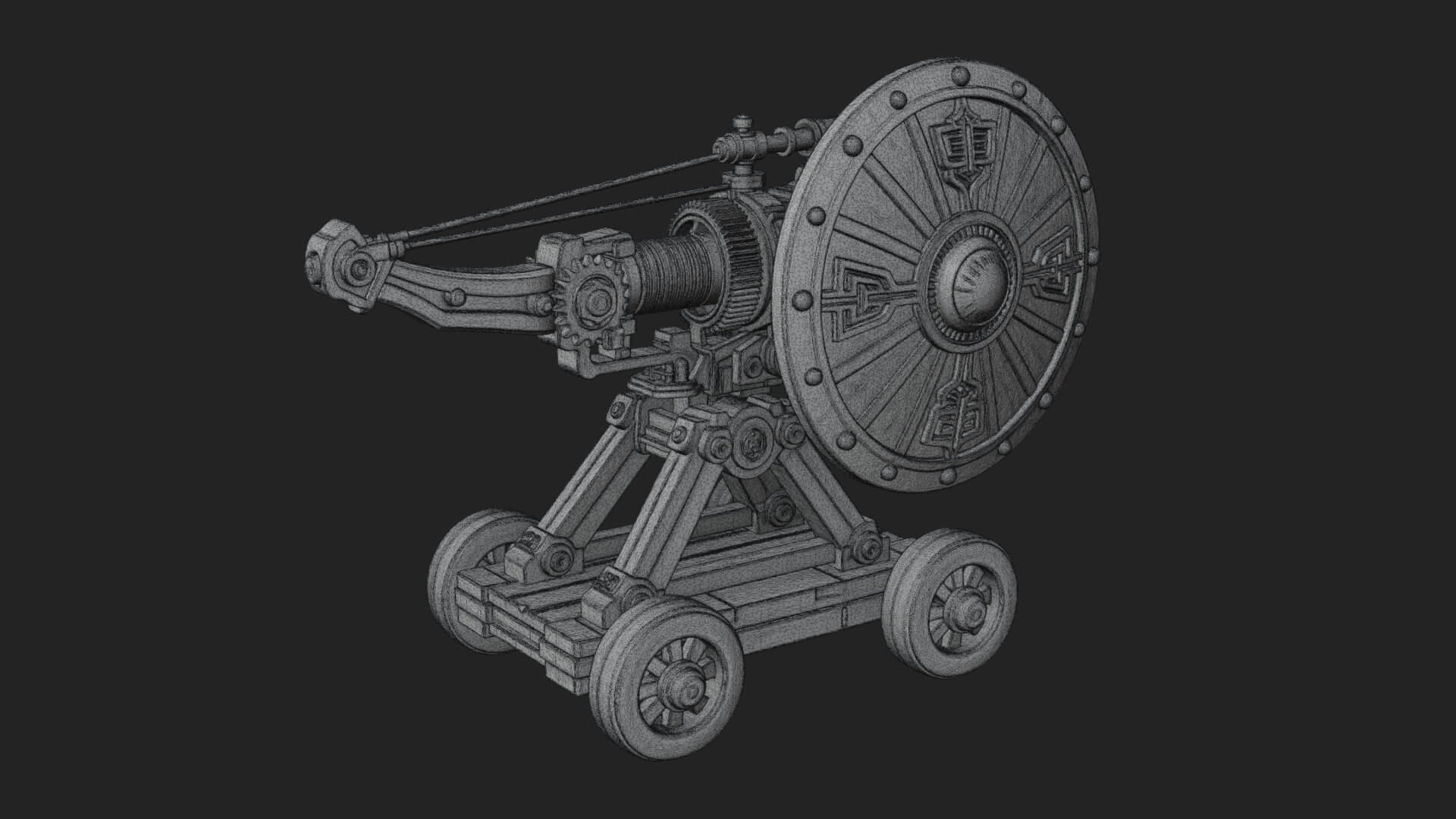Siege Ballista Model Design 16 3D Print Model 3D Model