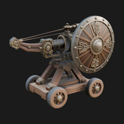 Siege Ballista Model Design 16 3D Print Model