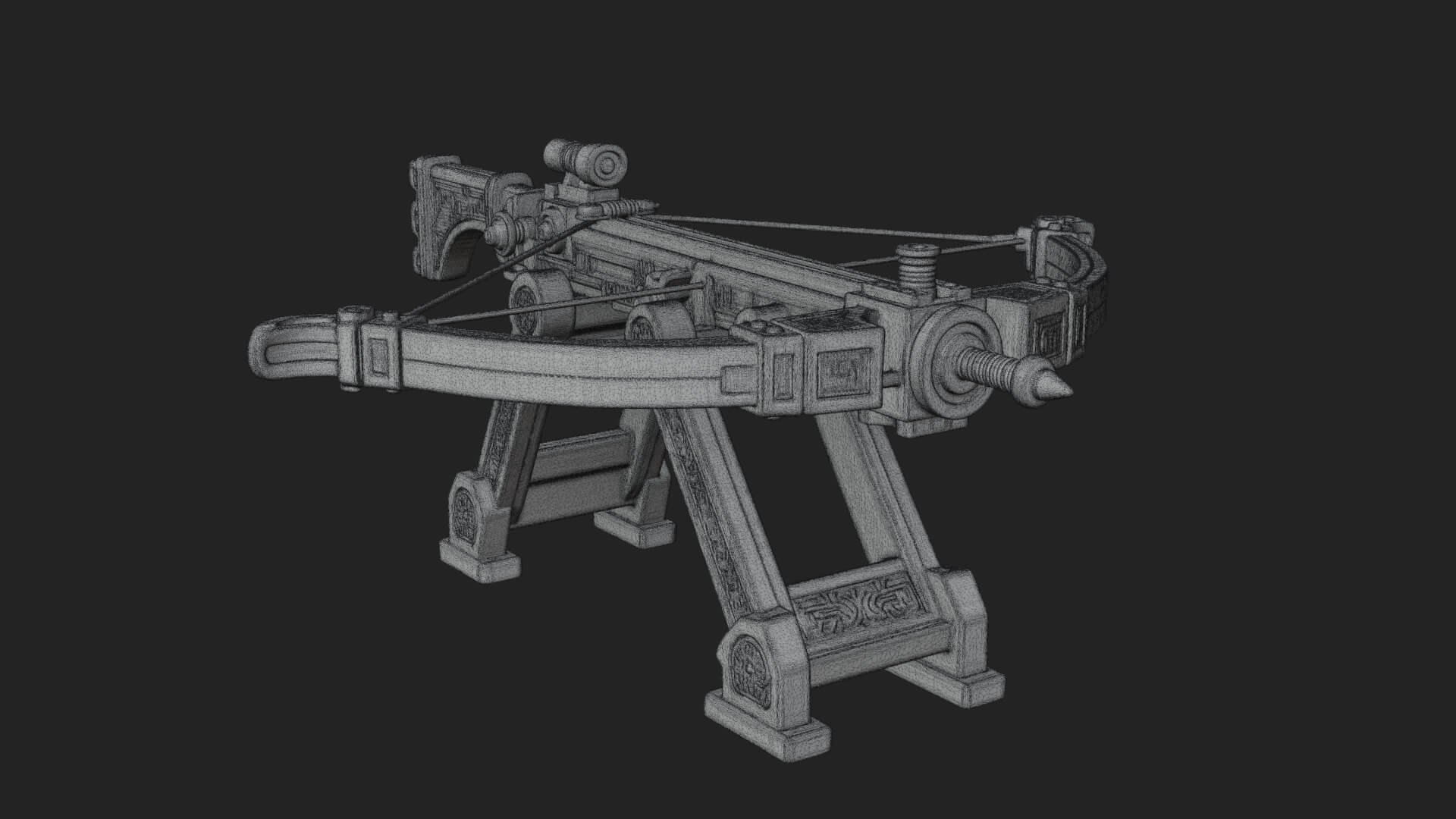 Siege Ballista Model Design 17 3D Print Model 3D Model