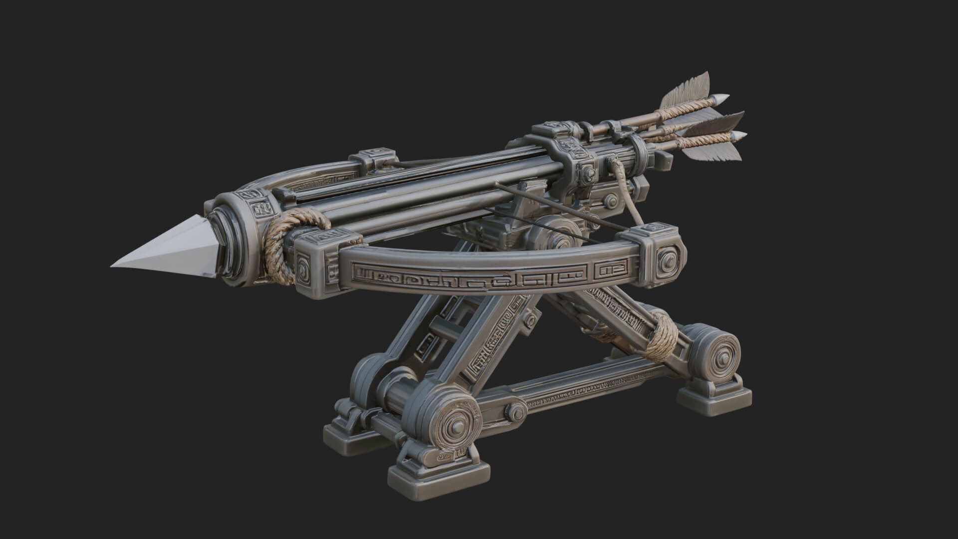 Siege Ballista Model Design 4 3D Print Model 3D Model