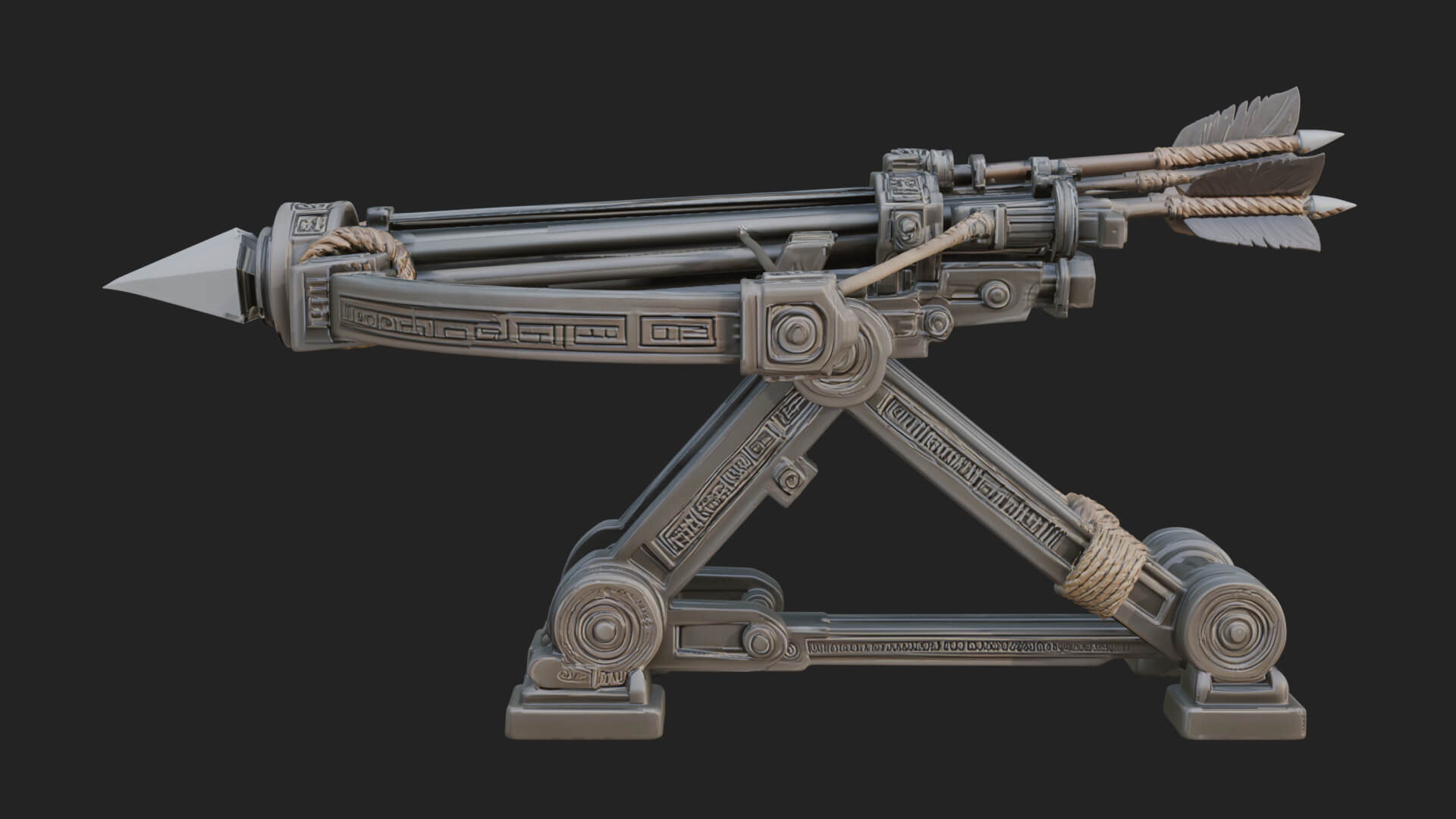 Siege Ballista Model Design 4 3D Print Model 3D Model
