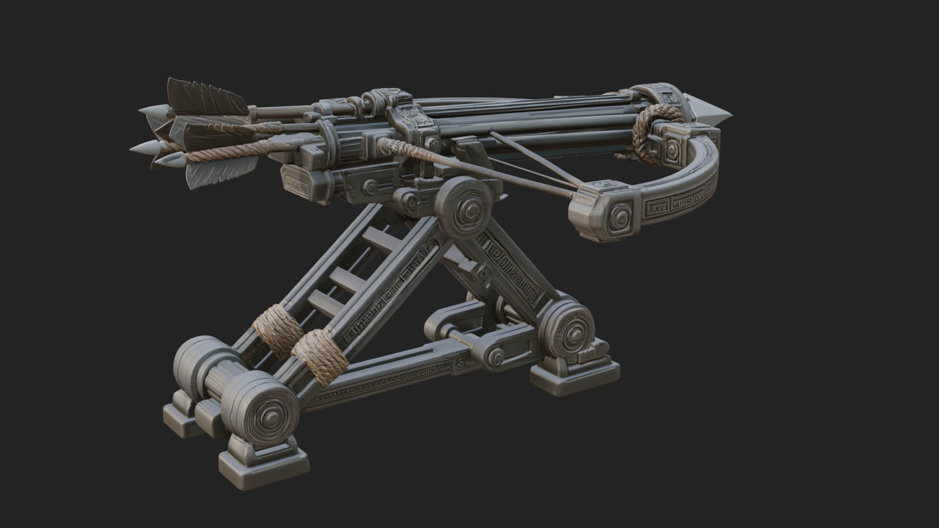 Siege Ballista Model Design 4 3D Print Model 3D Model