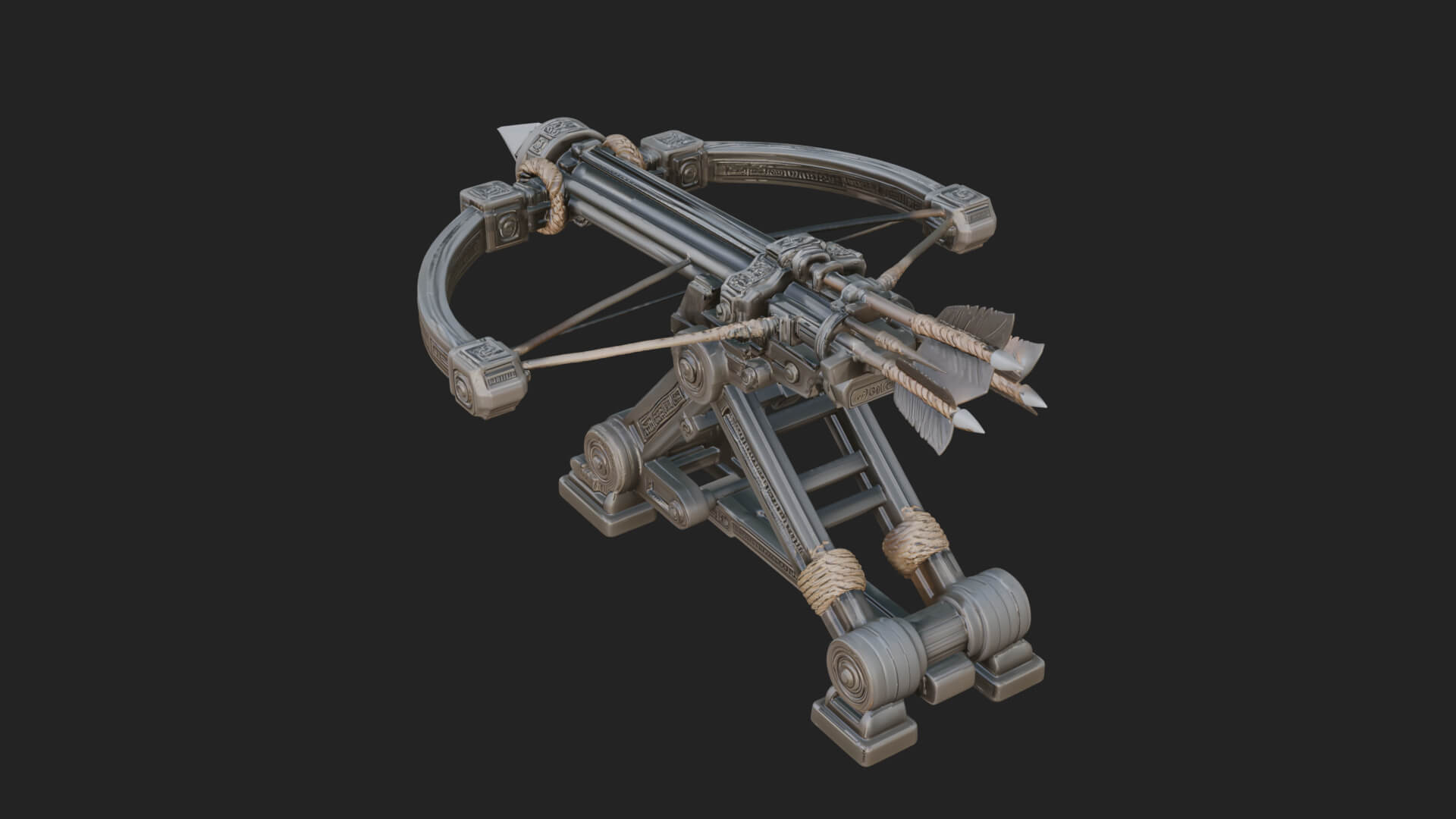 Siege Ballista Model Design 4 3D Print Model 3D Model