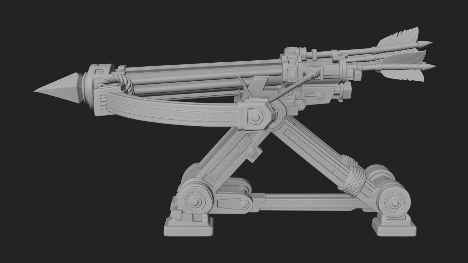 Siege Ballista Model Design 4 3D Print Model 3D Model