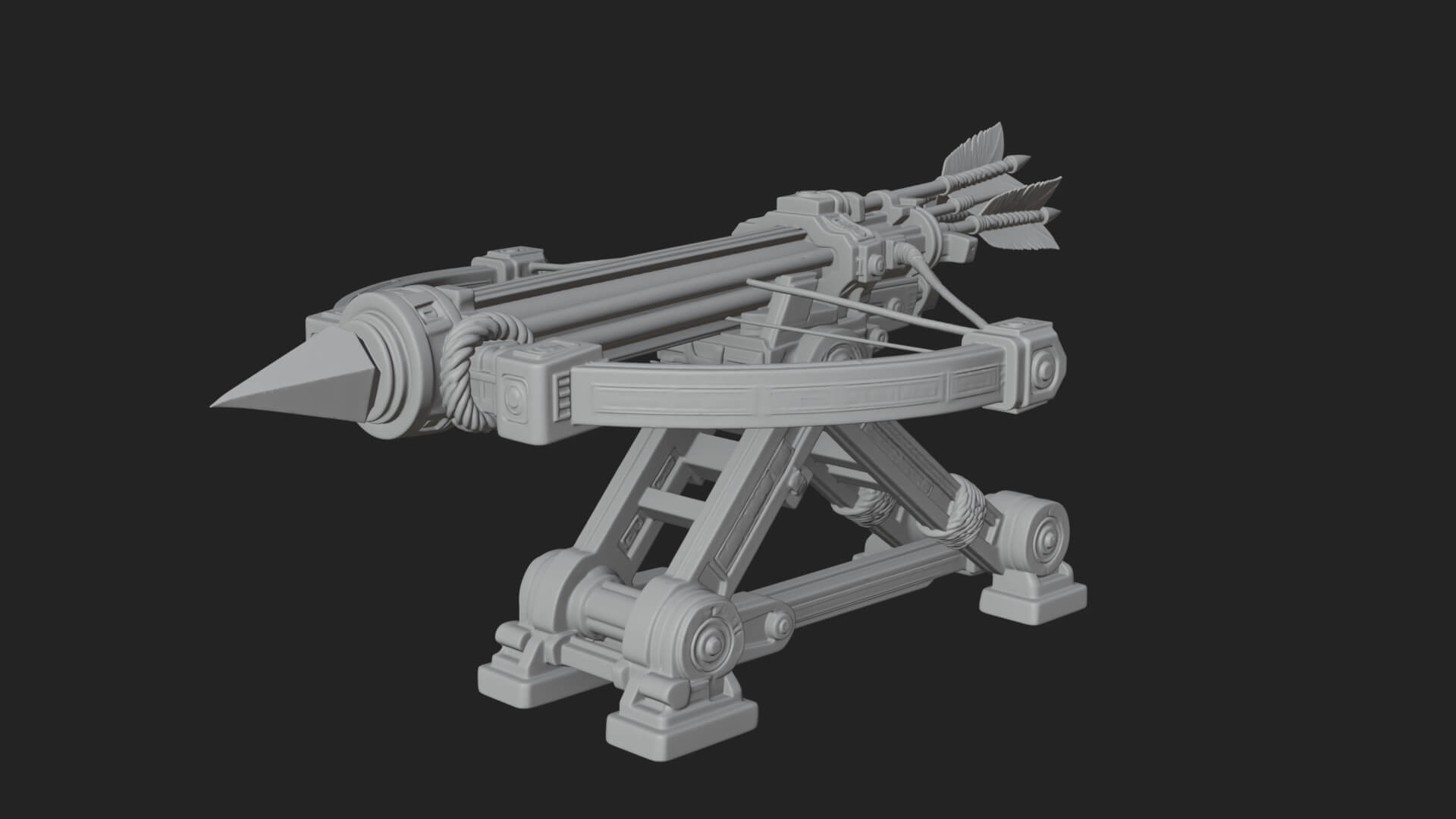 Siege Ballista Model Design 4 3D Print Model 3D Model