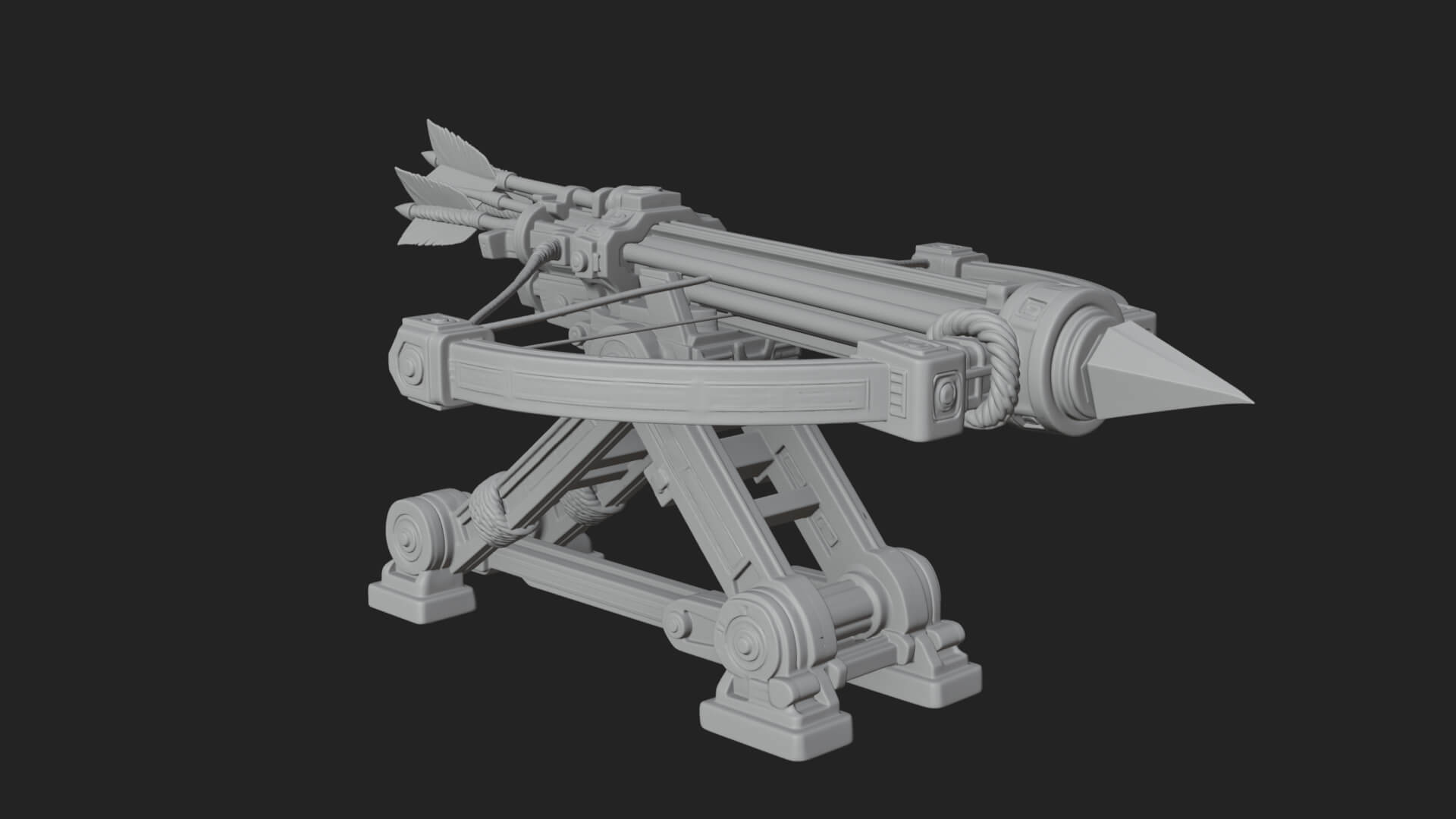 Siege Ballista Model Design 4 3D Print Model 3D Model