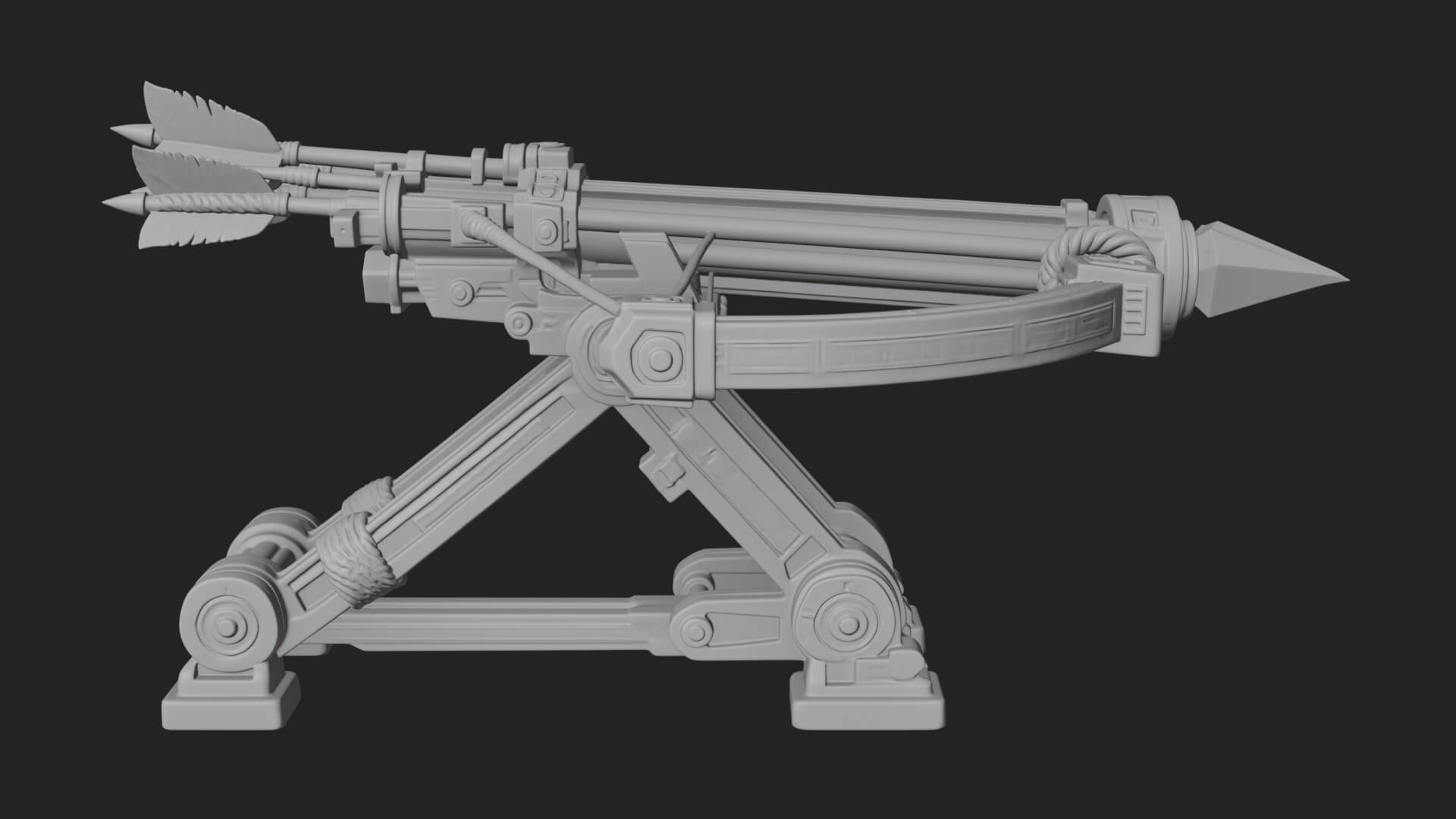 Siege Ballista Model Design 4 3D Print Model 3D Model