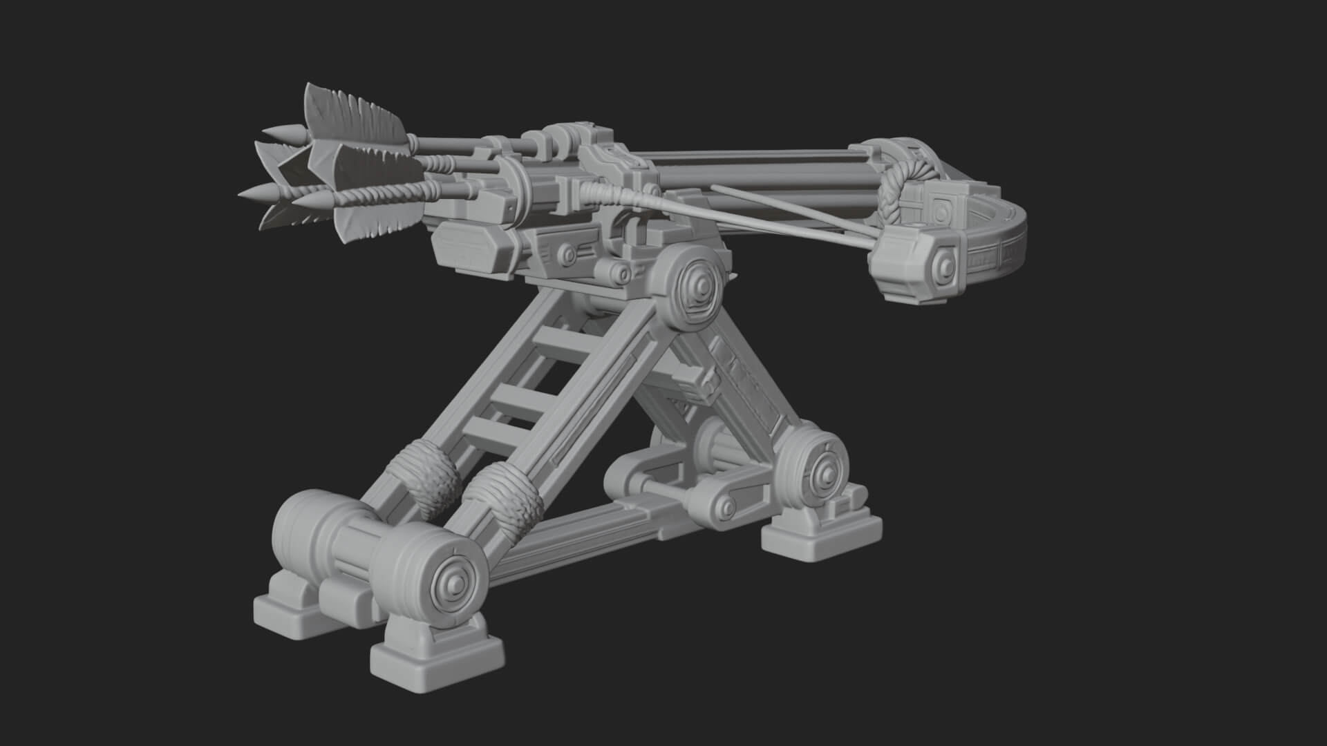 Siege Ballista Model Design 4 3D Print Model 3D Model