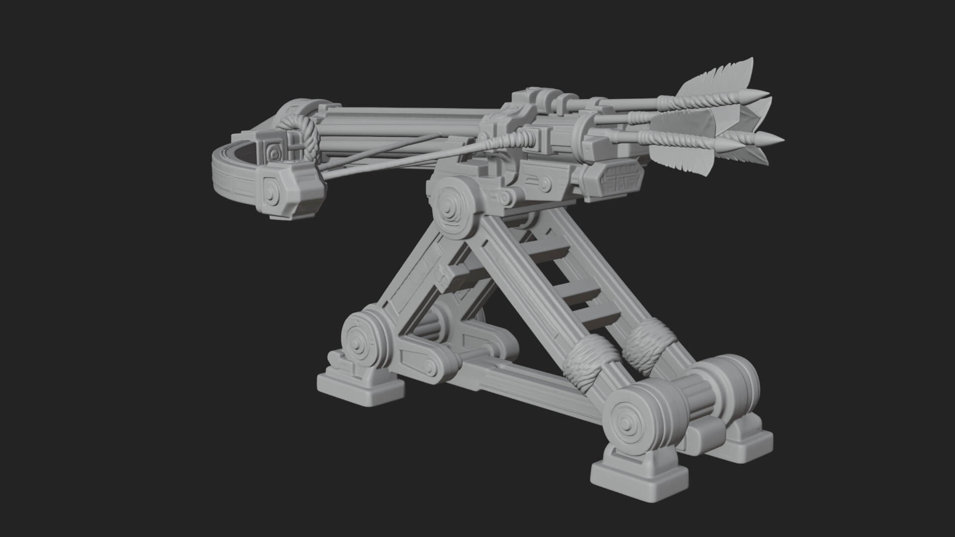 Siege Ballista Model Design 4 3D Print Model 3D Model